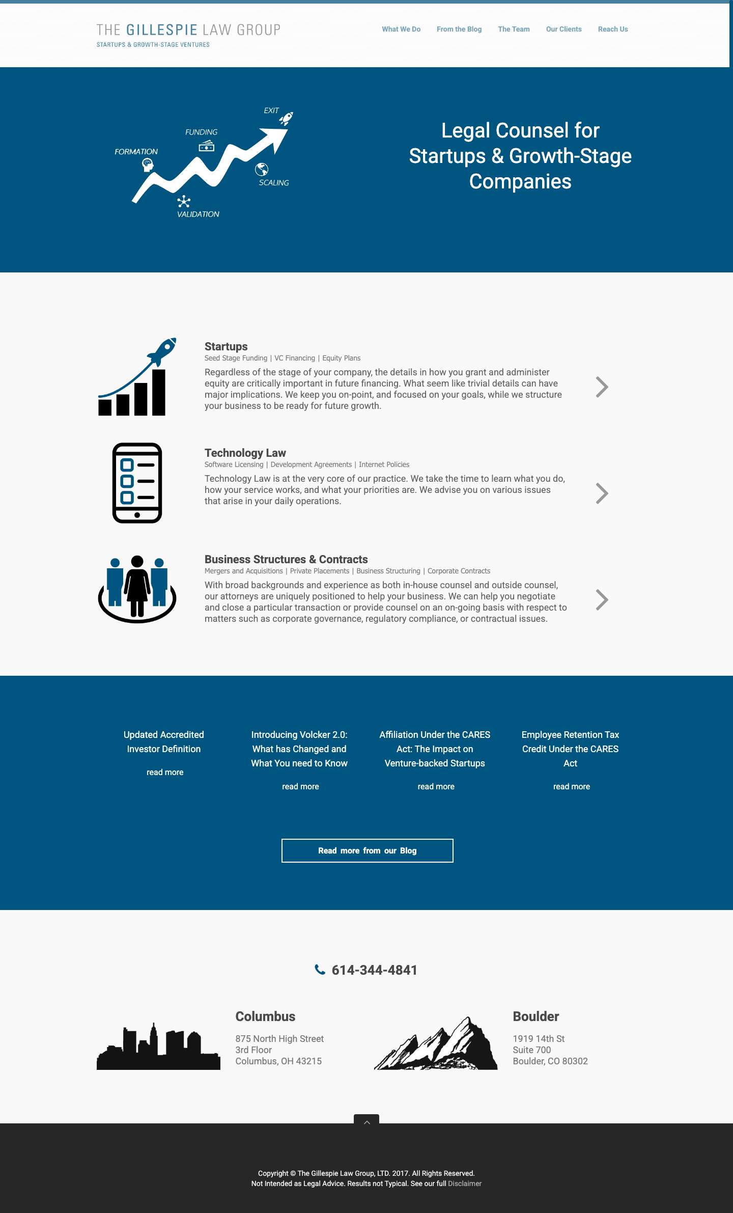 The Gillespie Law Group - Startup Attorneys - Full Screenshot