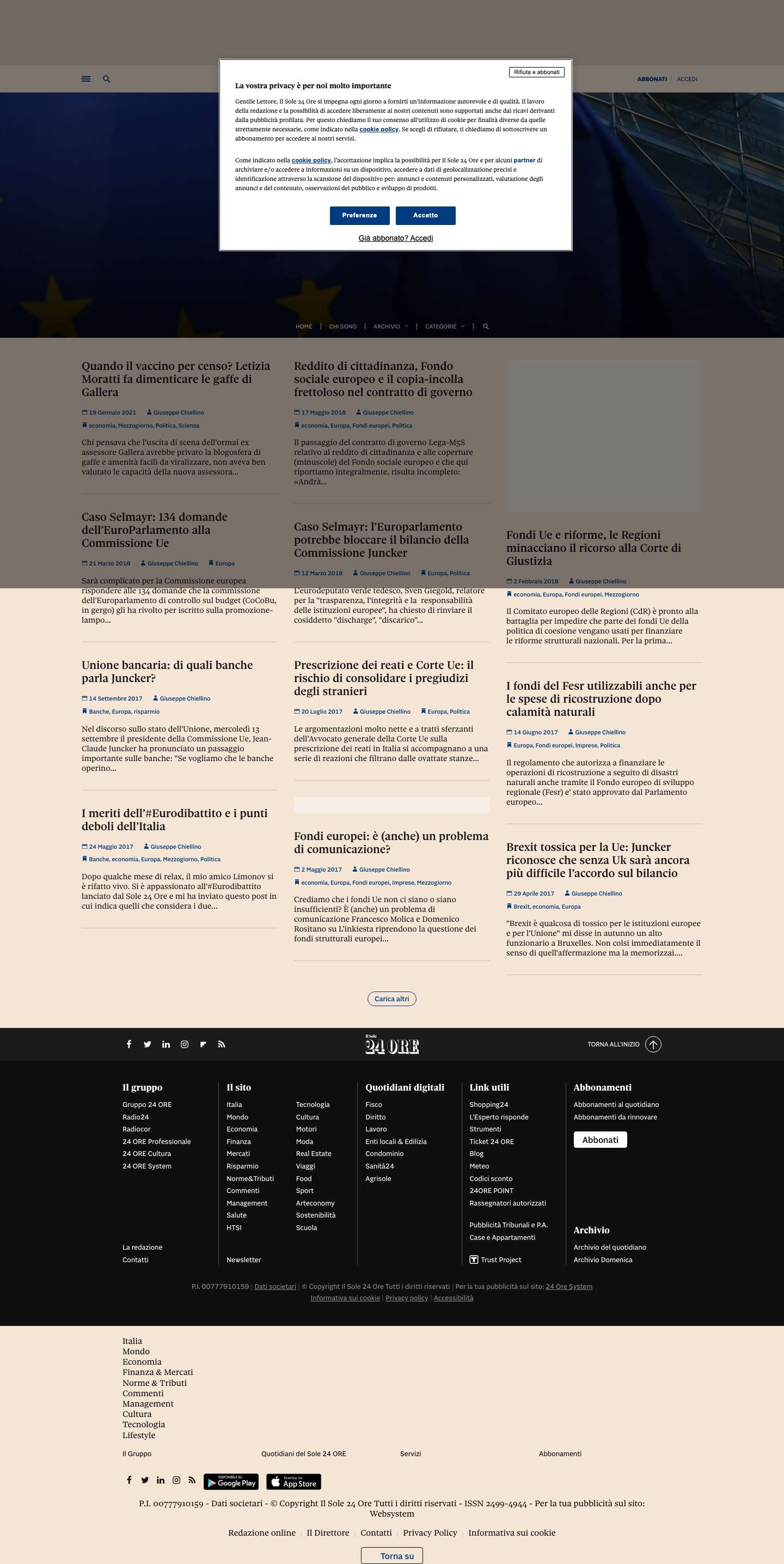 Il paese delle imprese | Blog di Giuseppe ChiellinoIl paese delle imprese - - Full Screenshot