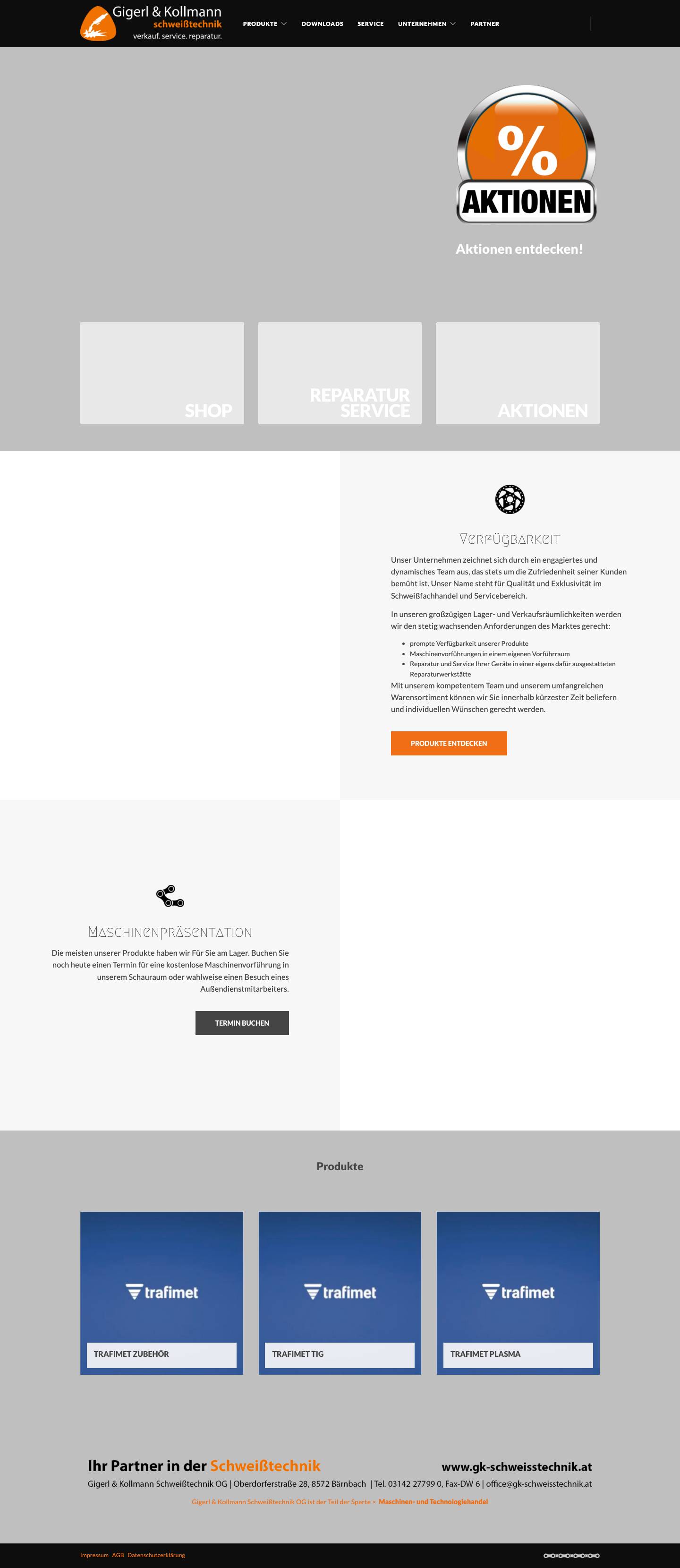 GK-Schweisstechnik – Ihr Partner in der Schweißtechnik - Full Screenshot