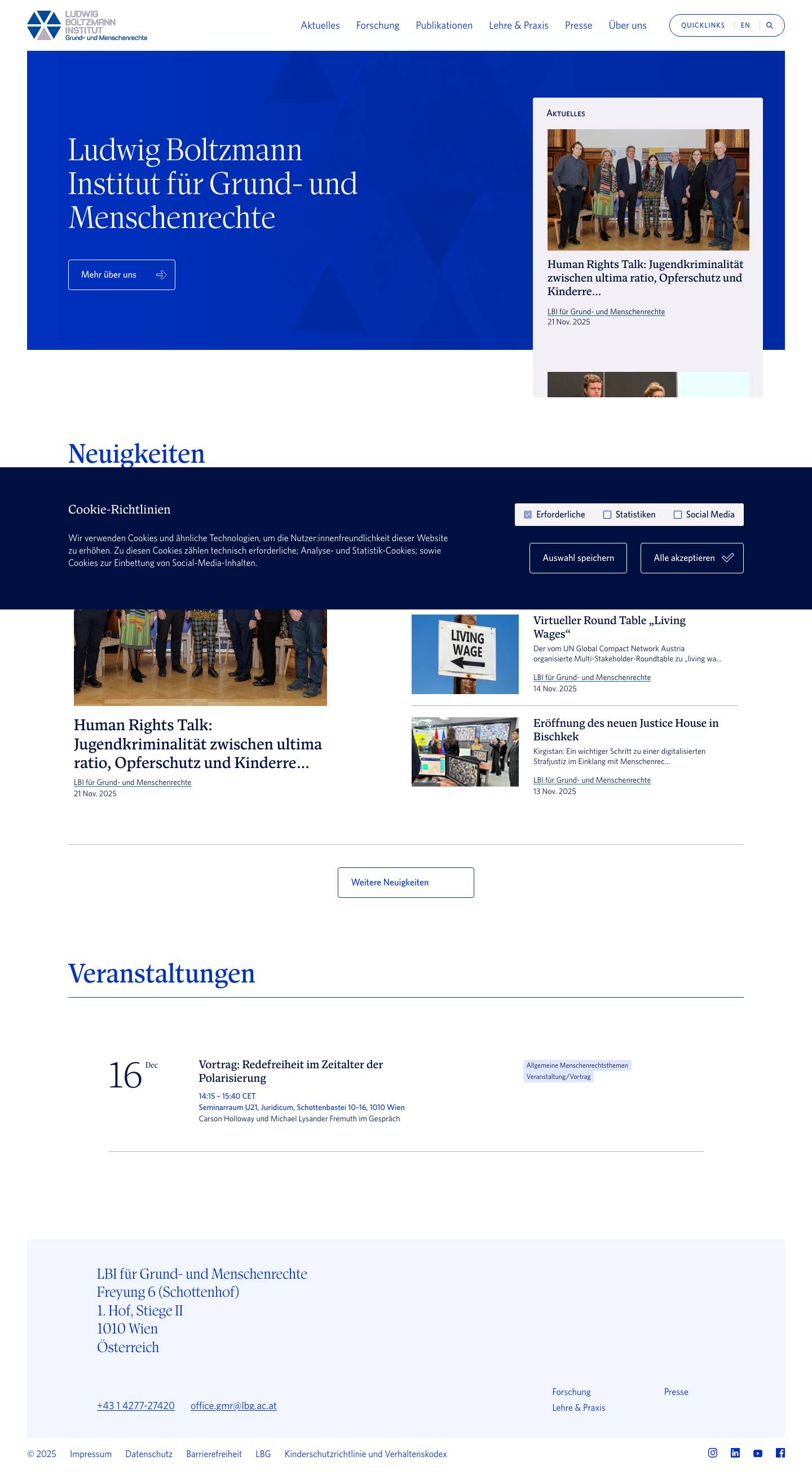 Ludwig Boltzmann Institut für Grund- und Menschenrechteicon / Arrow small / dark - Full Screenshot