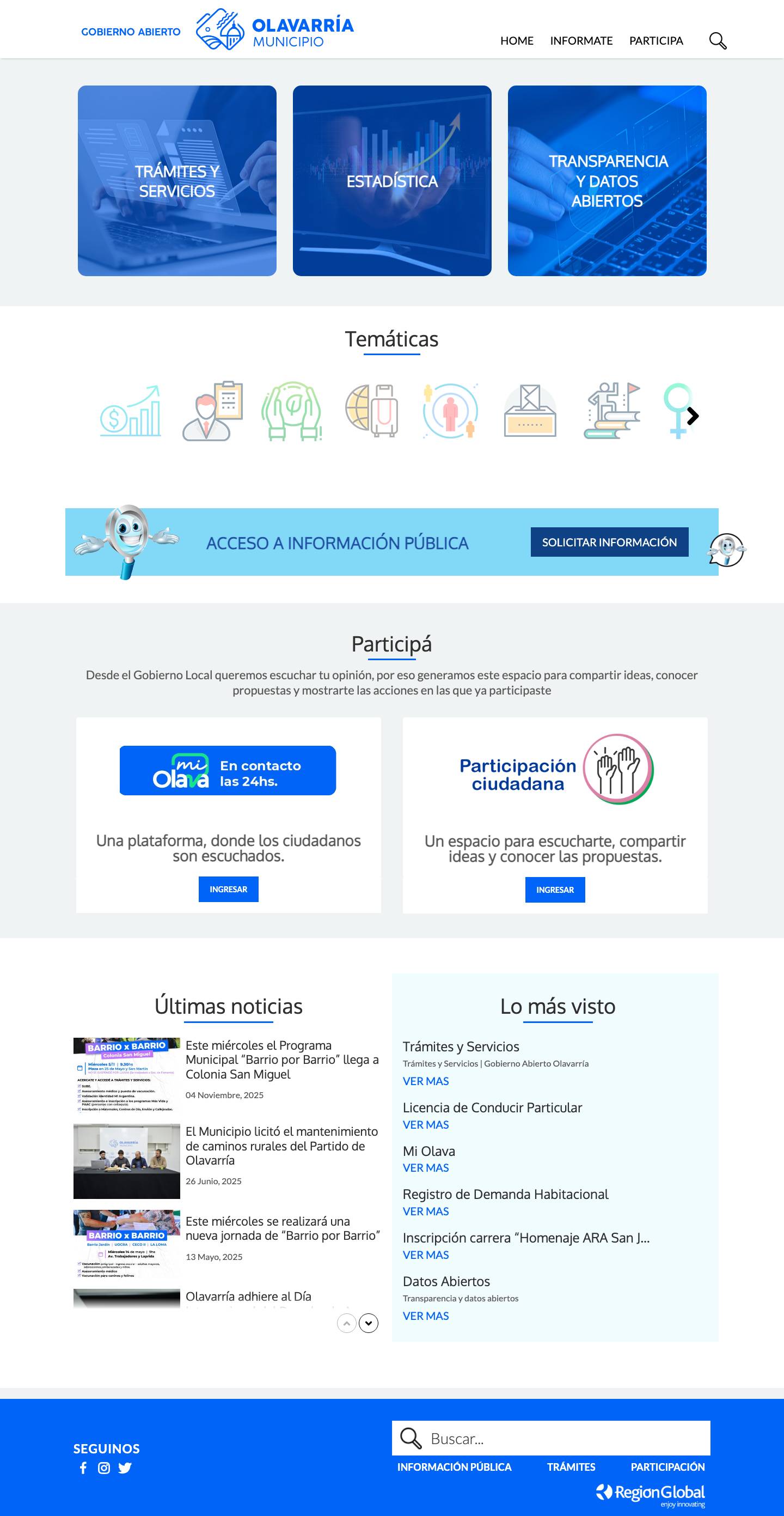 Gobierno Abierto – Municipio de Olavarría - Full Screenshot