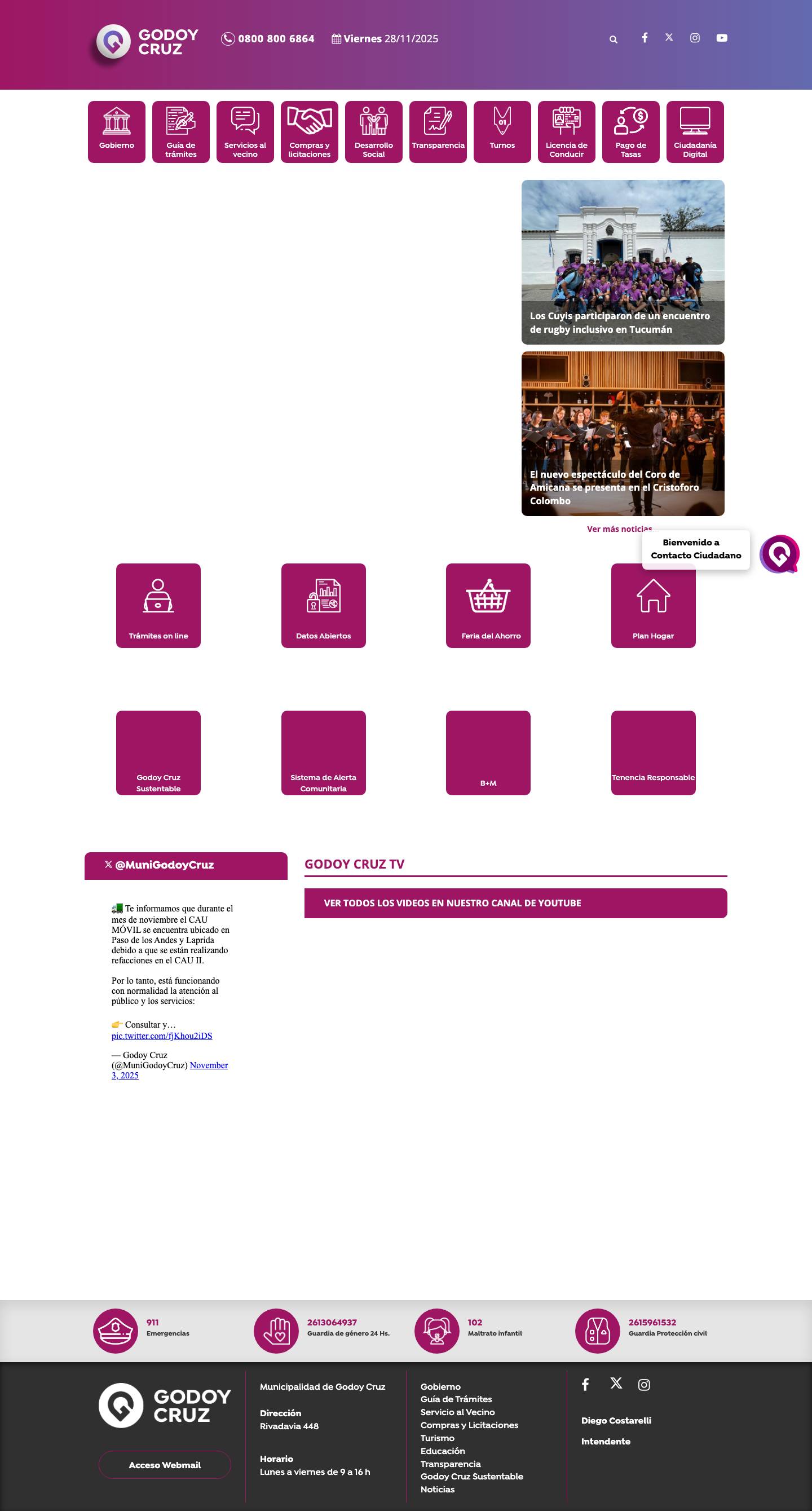 Godoy Cruz - Municipalidad - Full Screenshot
