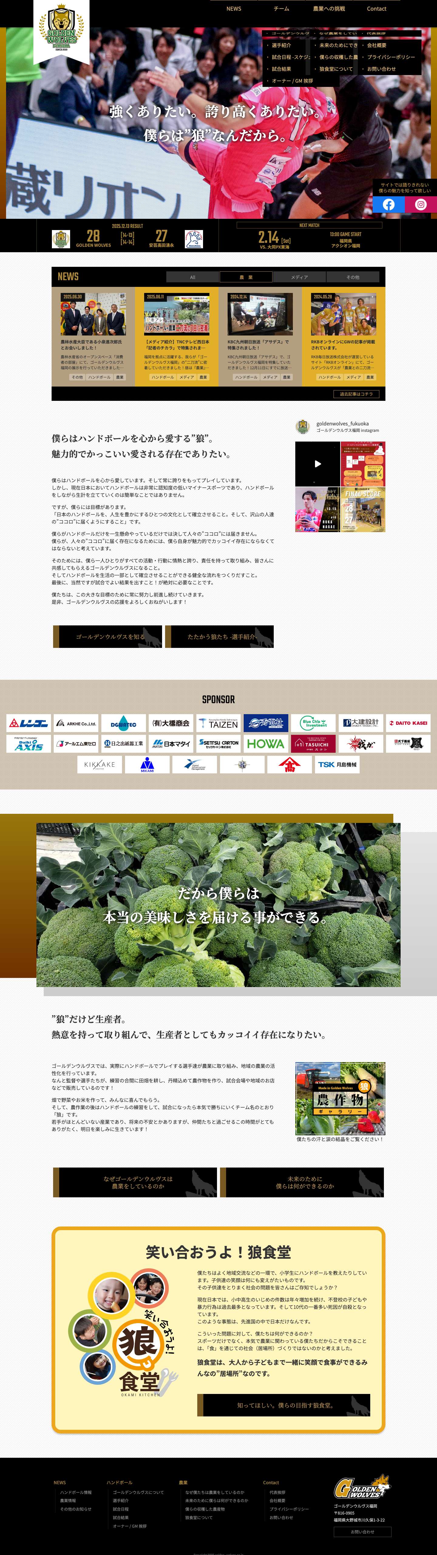 ゴールデンウルヴス福岡 | GOLDEN WOLVES FUKUOKA - Full Screenshot