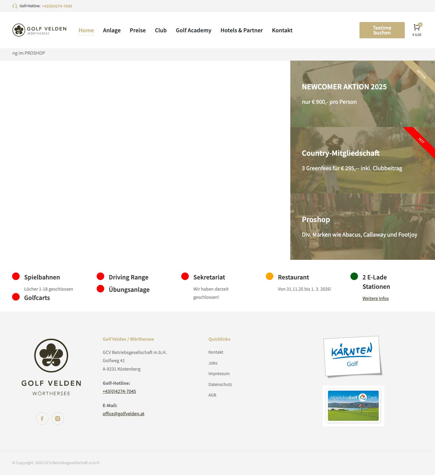 GCV Velden Wörthersee – Golfspielen in Velden Wörthersee - Full Screenshot