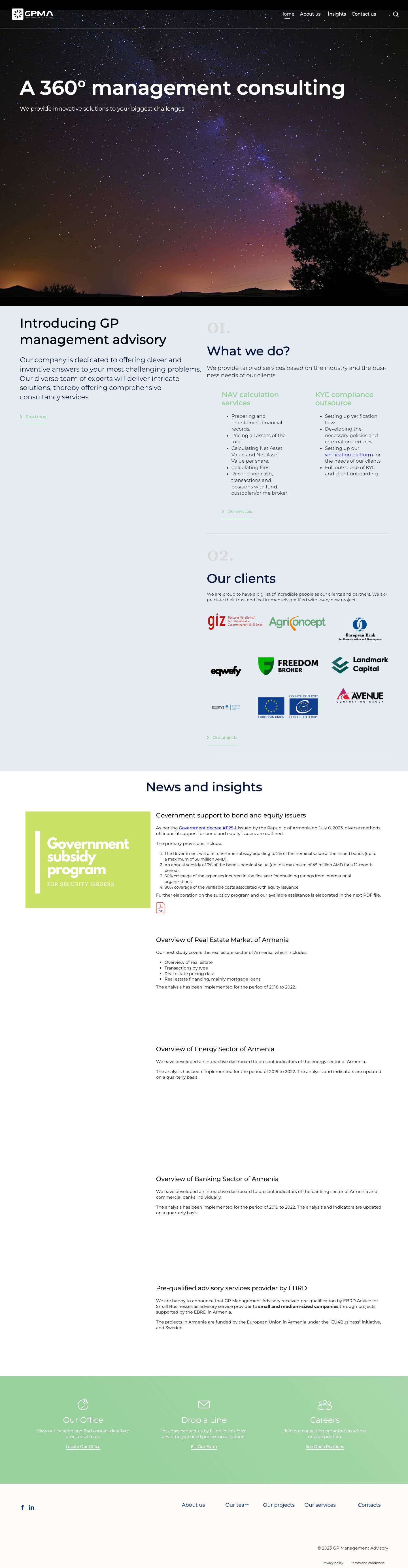 GP Management Advisory - Full Screenshot