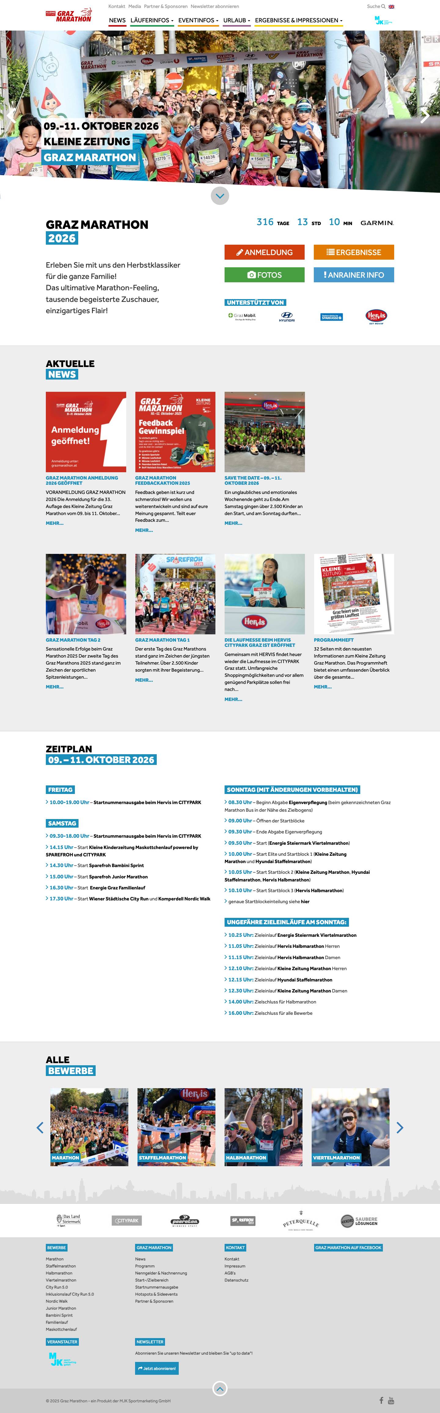 Graz Marathon | Kleine Zeitung Graz Marathon - Full Screenshot