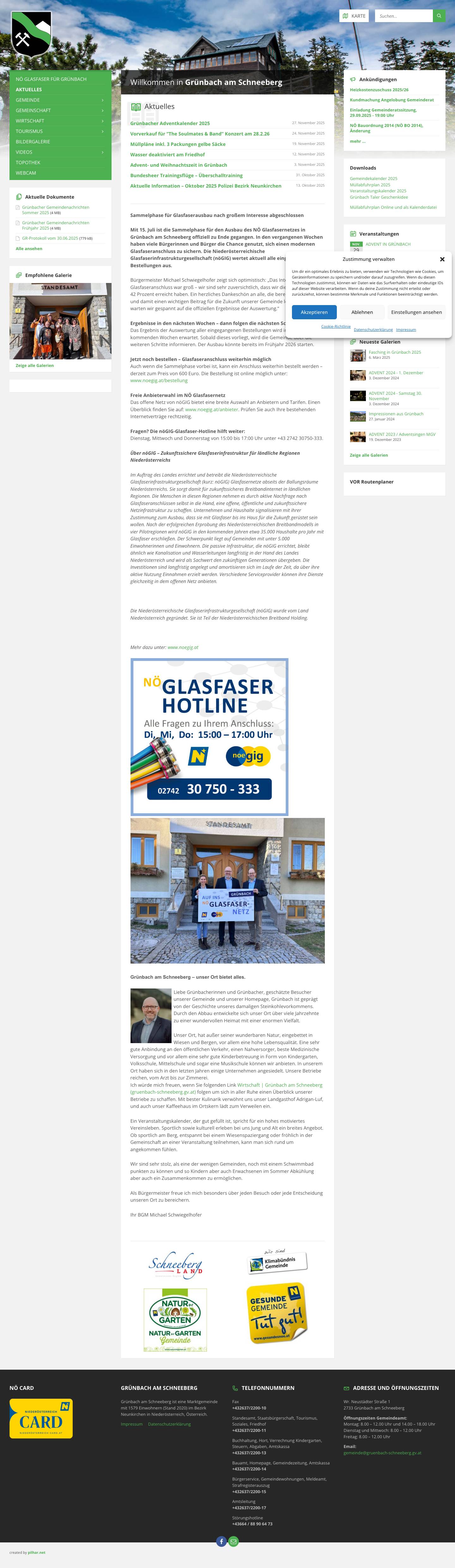 Gemeinde Grünbach am Schneeberg - Full Screenshot