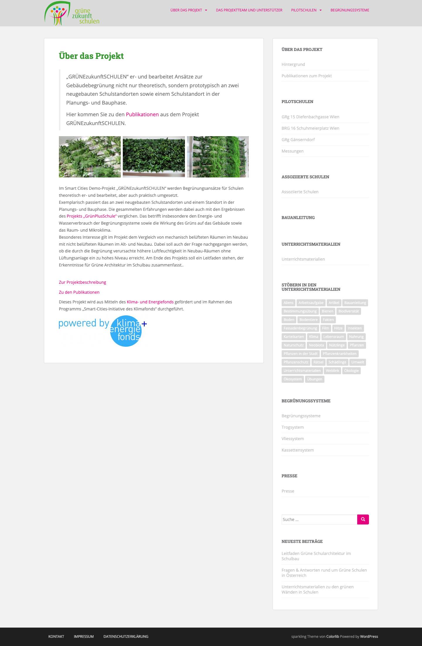 GRÜNEzukunftSCHULEN – Grüne Schuloasen im Neubau. Fokus Planungsprozess und Bestandsgebäude - Full Screenshot