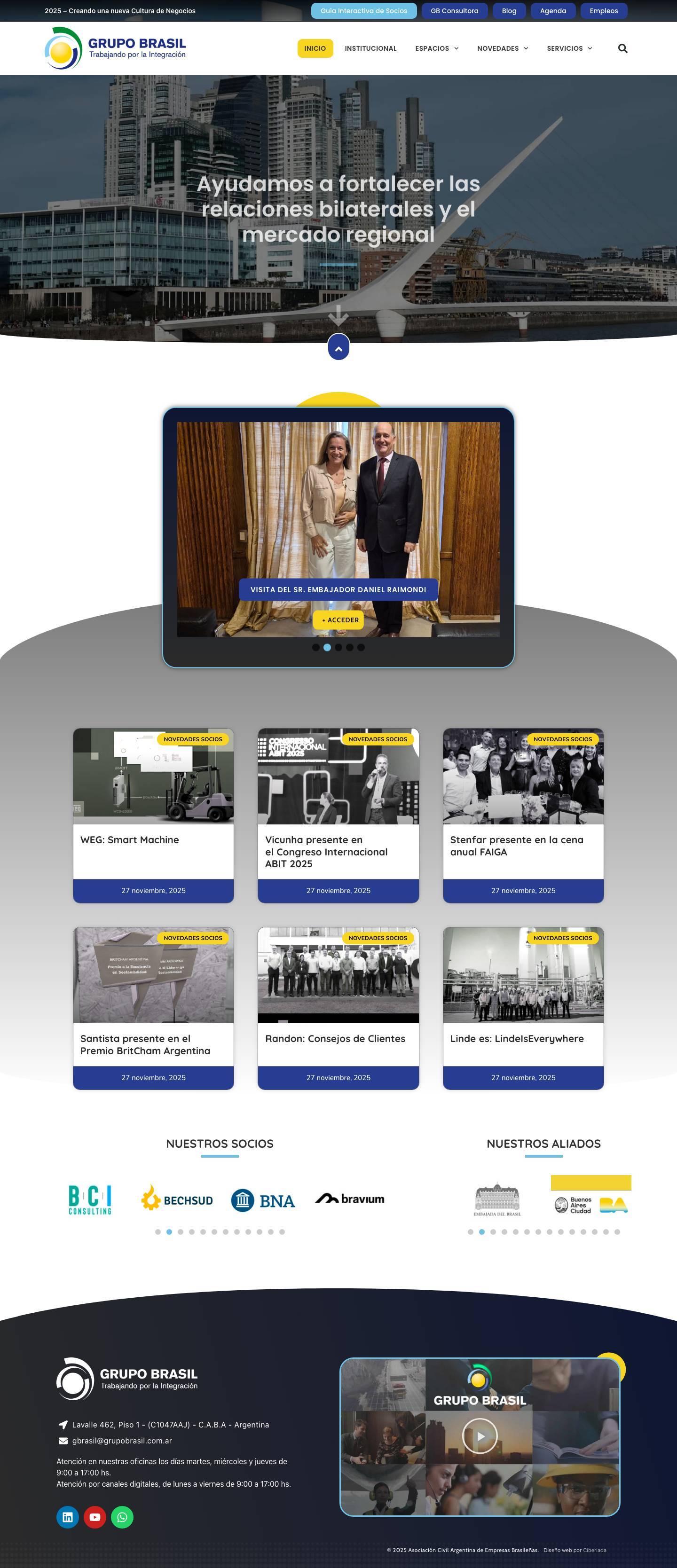Grupo Brasil – Asociación de empresas Argentino – Brasileñas - Full Screenshot