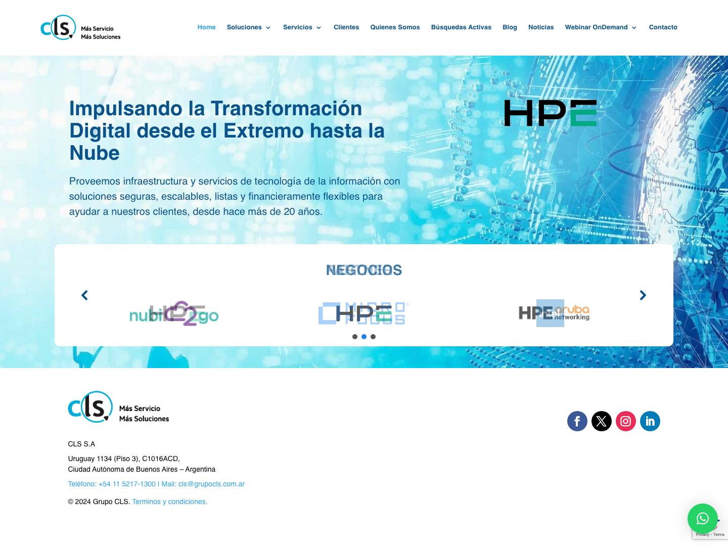 Home - Grupo CLS - Full Screenshot