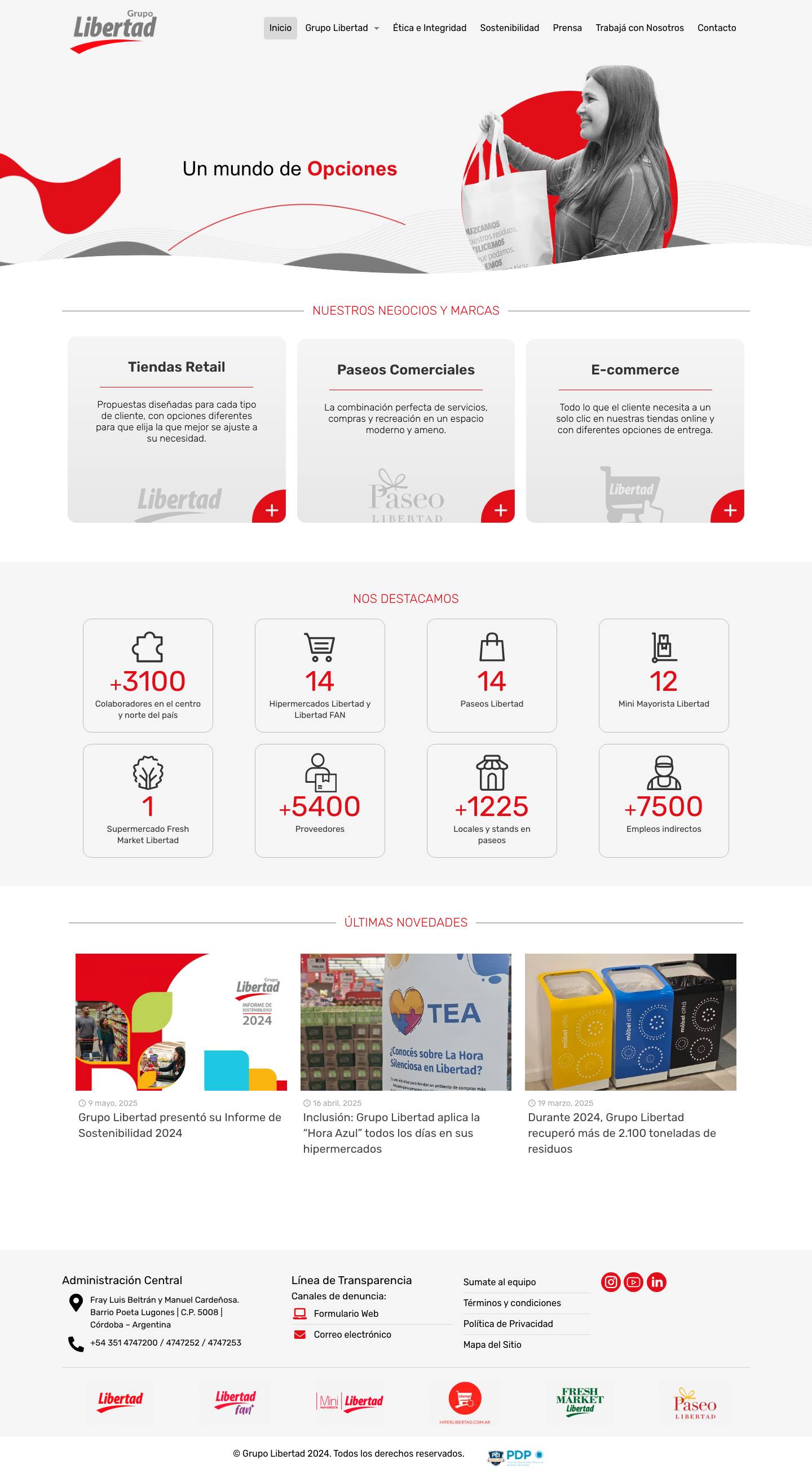 Grupo Libertad – Somos Grupo Libertad, un equipo de 3.100 personas que trabaja para crear un mundo de opciones fusionando retail, real estate, digital y financiero. - Full Screenshot