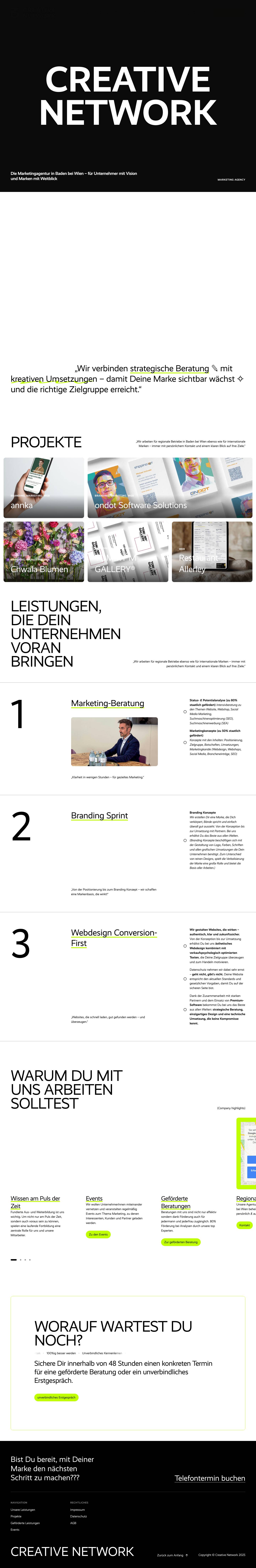 Marketingagentur Baden bei Wien | GS3 Creative Network - Full Screenshot