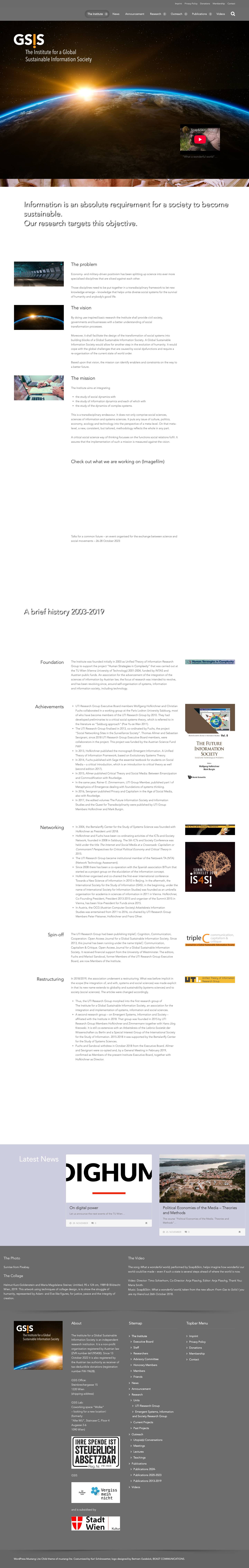 GSIS – The Institute for a Global Sustainable Information Society - Full Screenshot