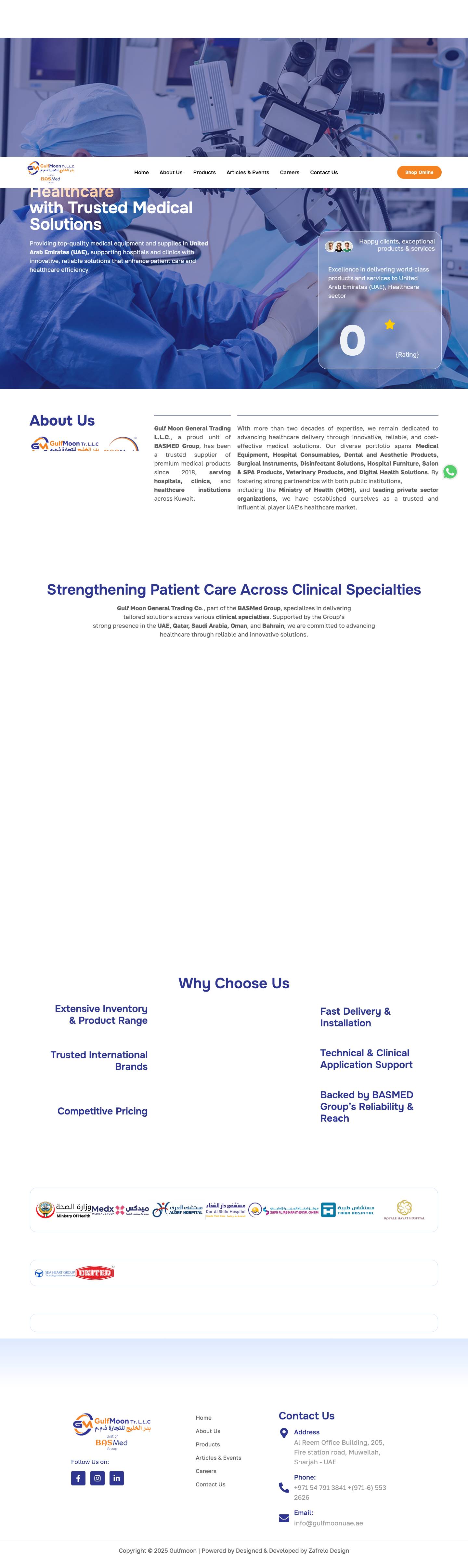 GULF Moon tr LLC – Empowering GCC Healthcare with Trusted Medical Solutions - Full Screenshot