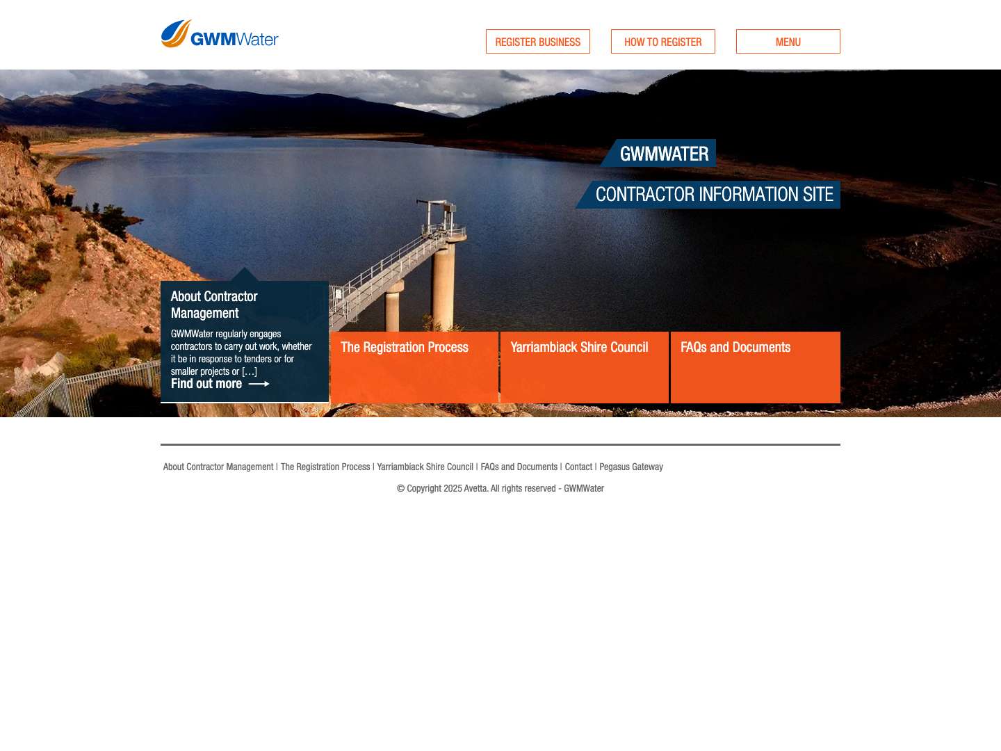 GWMWater ContractorsGWM Water – Just another Onsite Customer Portal site - Full Screenshot