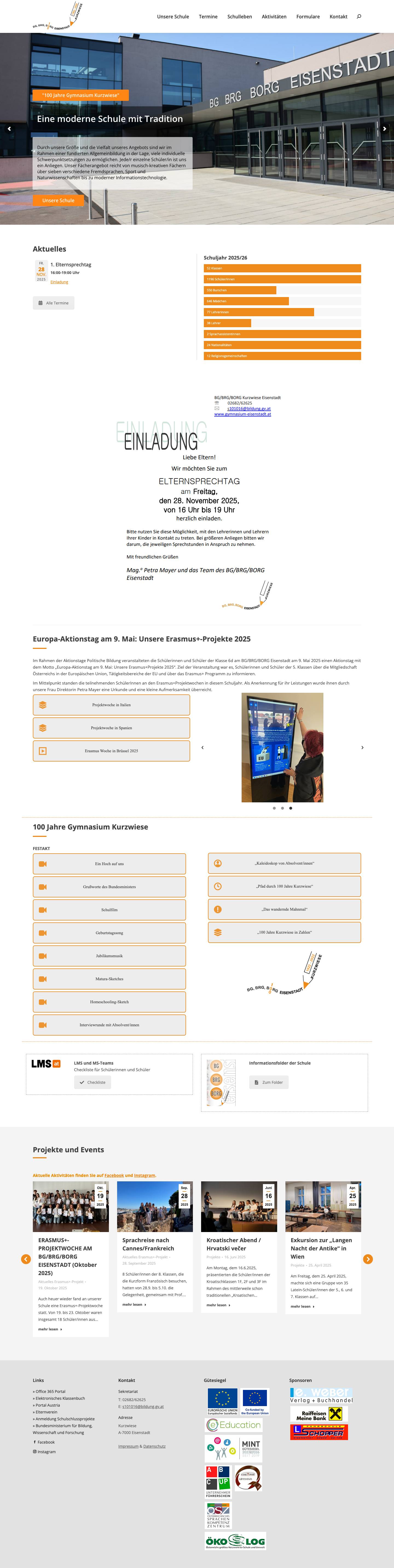 BG/BRG/BORG Eisenstadt – Gymnasium Kurzwiese - Full Screenshot