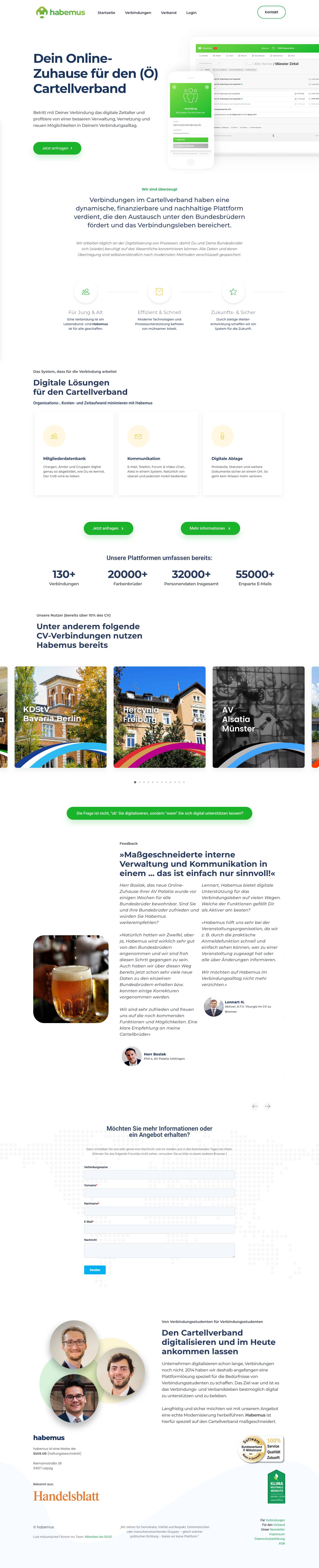 Habemus – Dein Intranet für Deine Verbindung - Full Screenshot