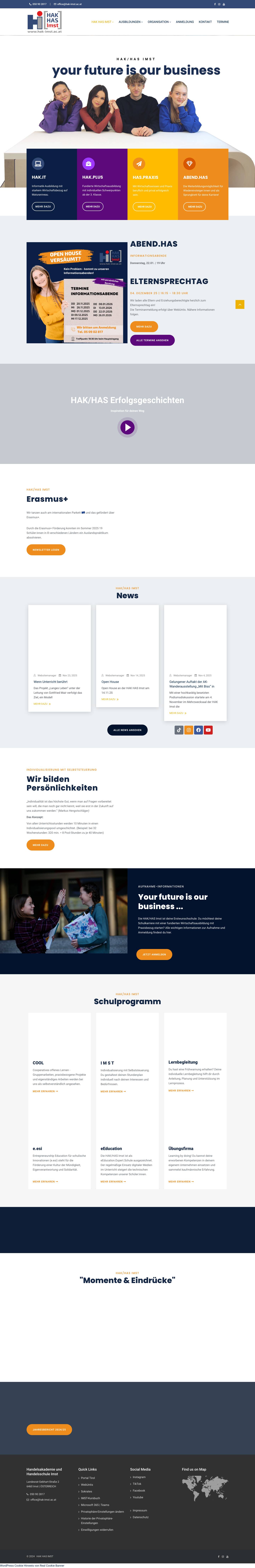 HAK HAS Imst – Die Schule der Wirtschaft - Full Screenshot