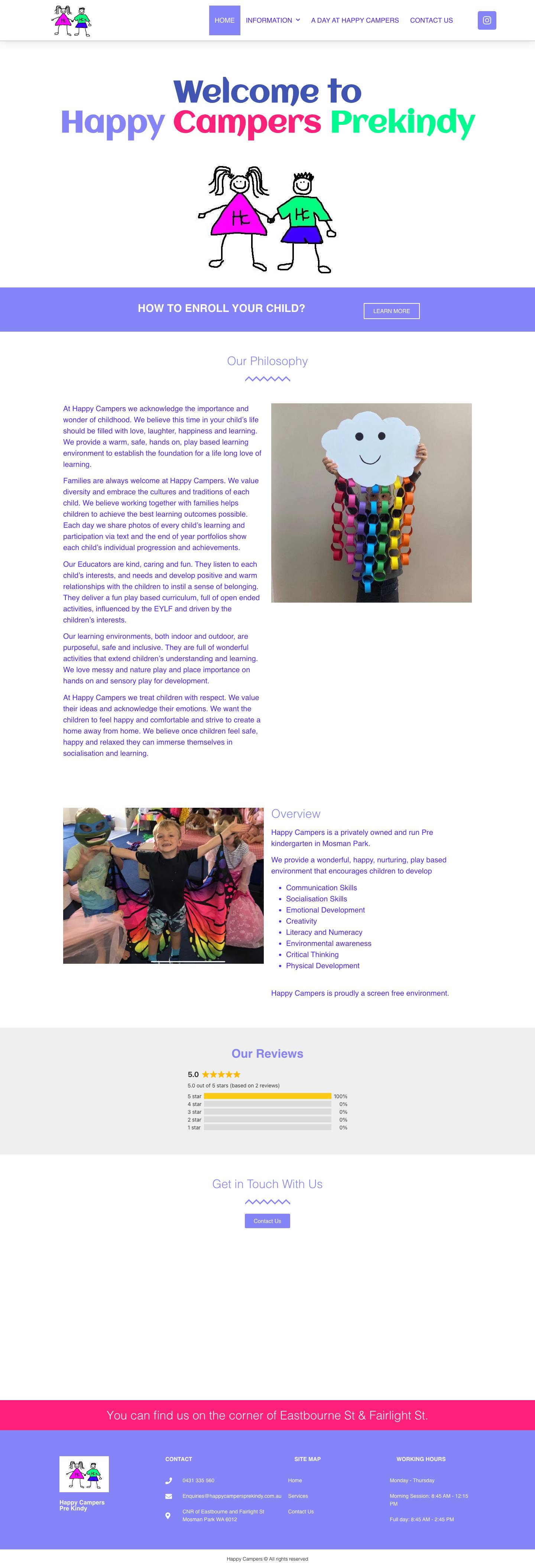 Home - Happy Campers - Full Screenshot