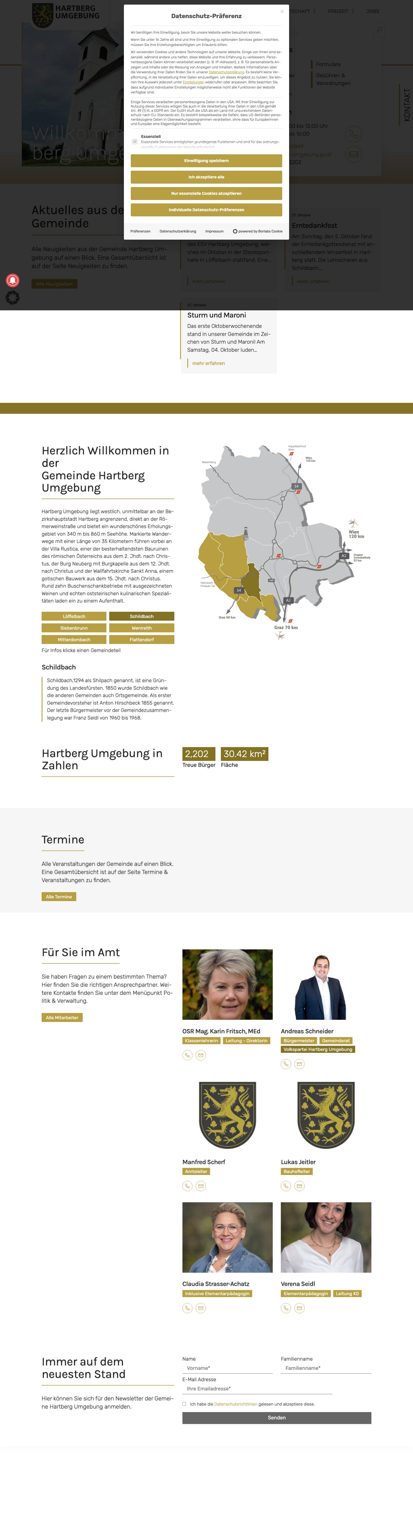 Gemeinde Hartberg Umgebung | Gemeindewebsite - Full Screenshot