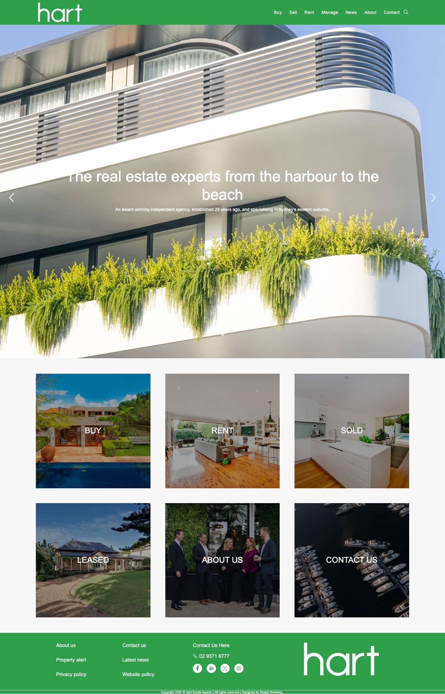 Home - Hart Estate Agents - Full Screenshot