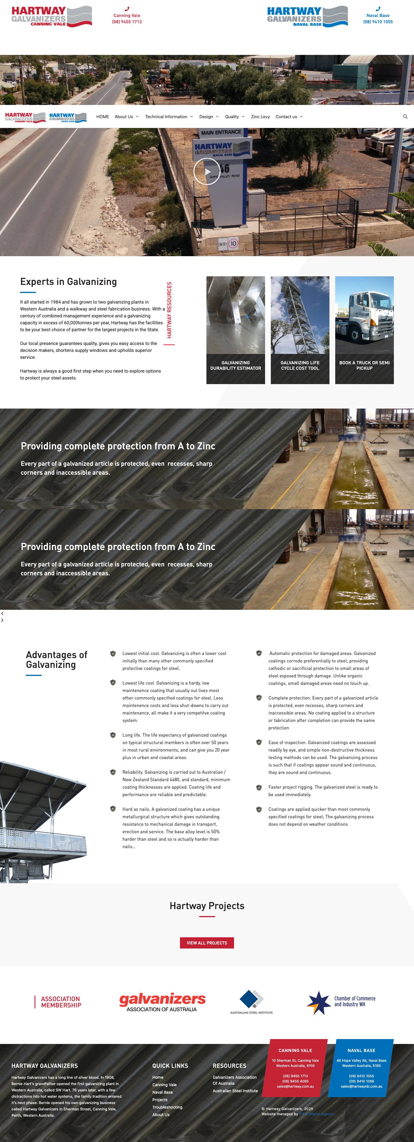 Hartway Galvanizers - Full Screenshot