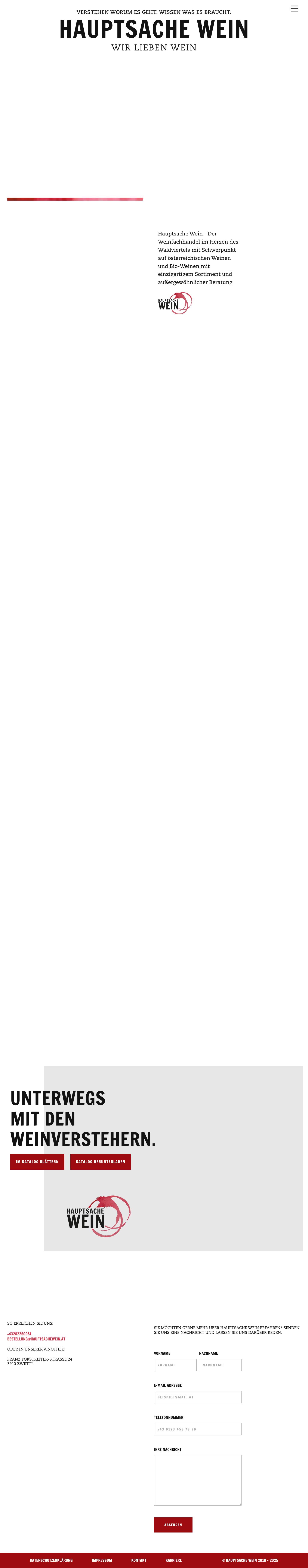 Hauptsache Wein | Wir lieben Wein - Full Screenshot