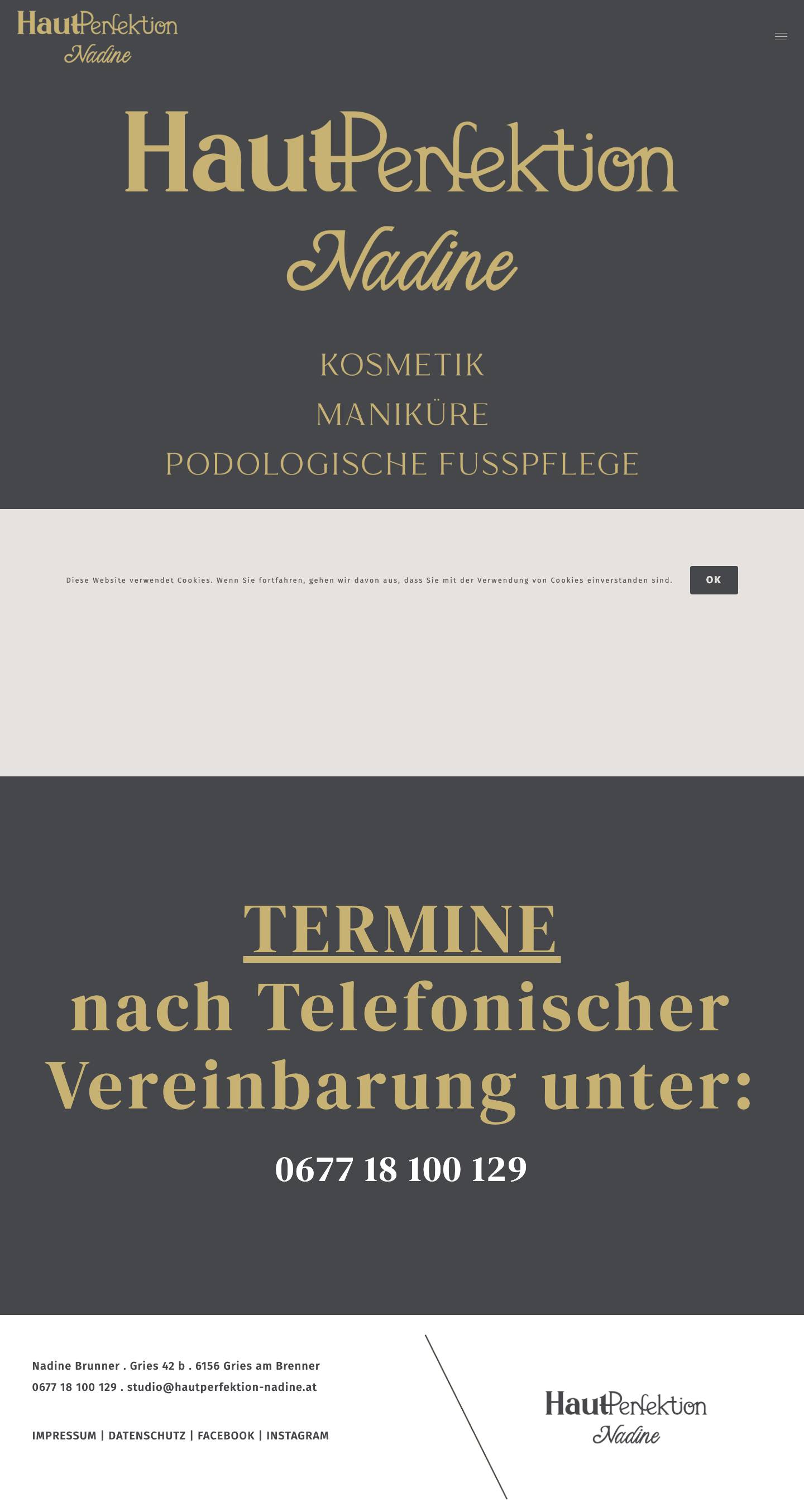 Hautperfektion Nadine - mobile Fußpflege in Tirol - Full Screenshot