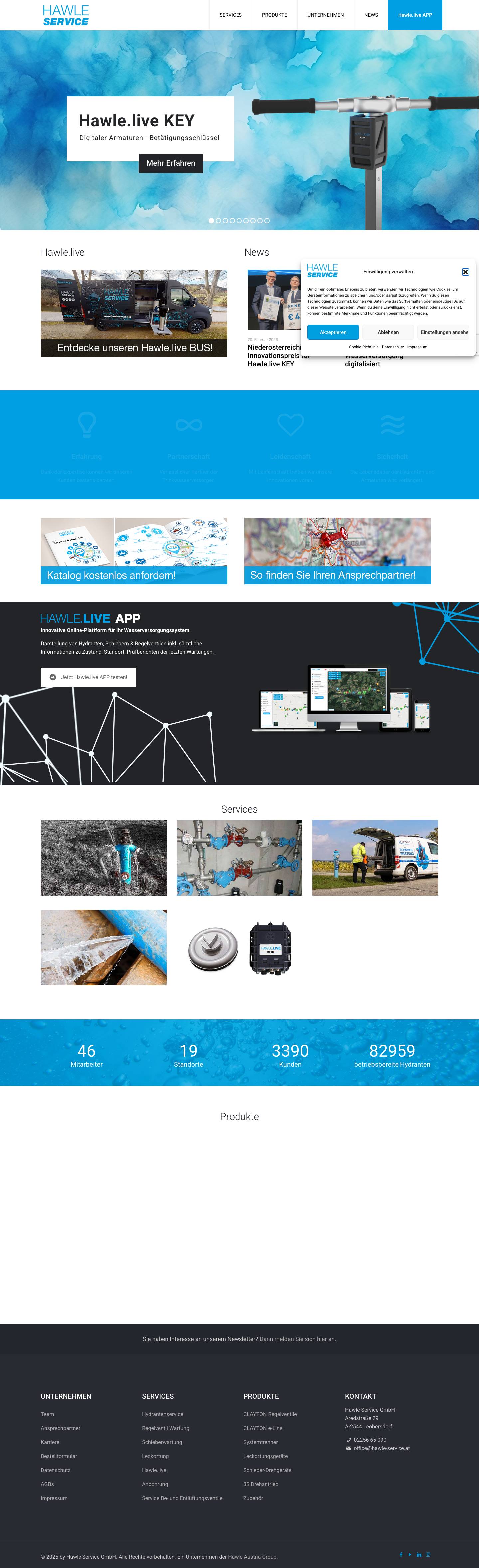 Hawle Service - Hawle Service GmbH - Full Screenshot