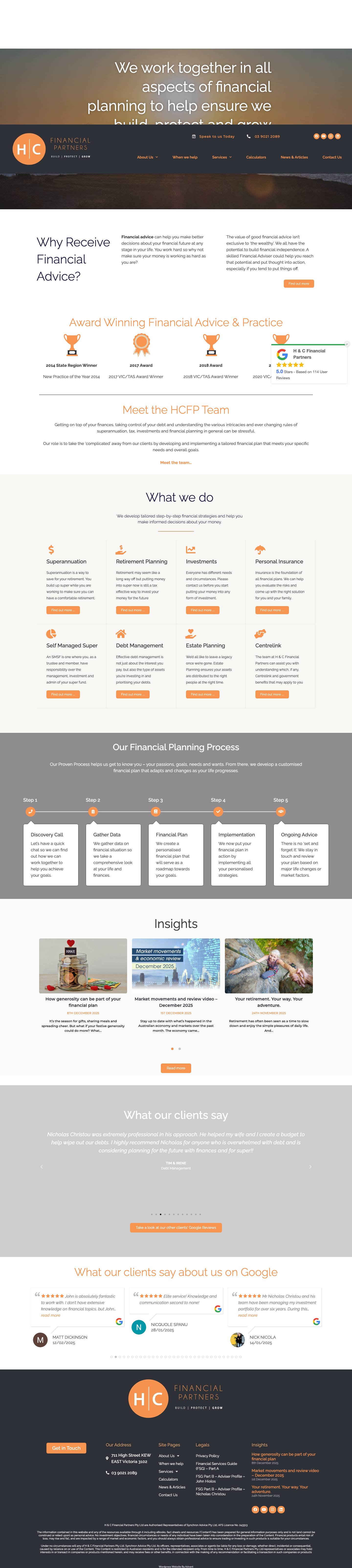 Home - H & C Financial Partners Pty Ltd - Full Screenshot