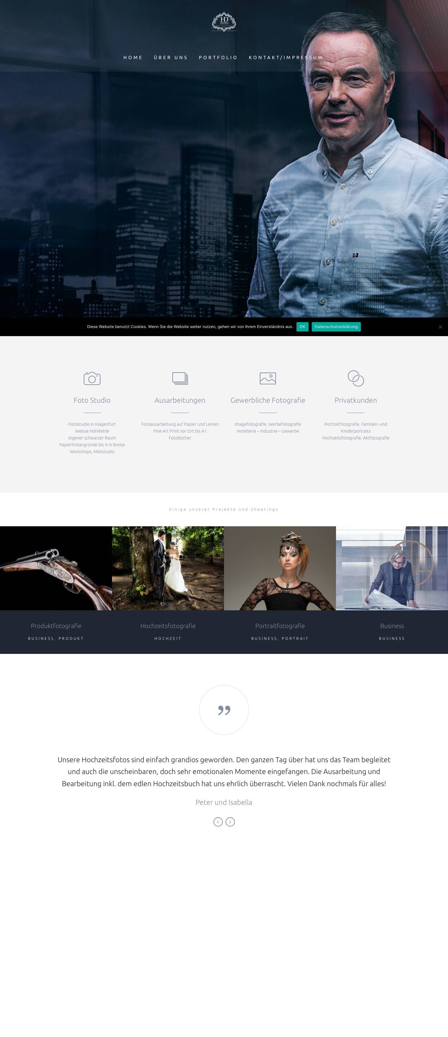 HD-FOTO | Fotostudio in Klagenfurt | Hochzeitsfotografie | Werbefotografie | Imagefotografie - Full Screenshot