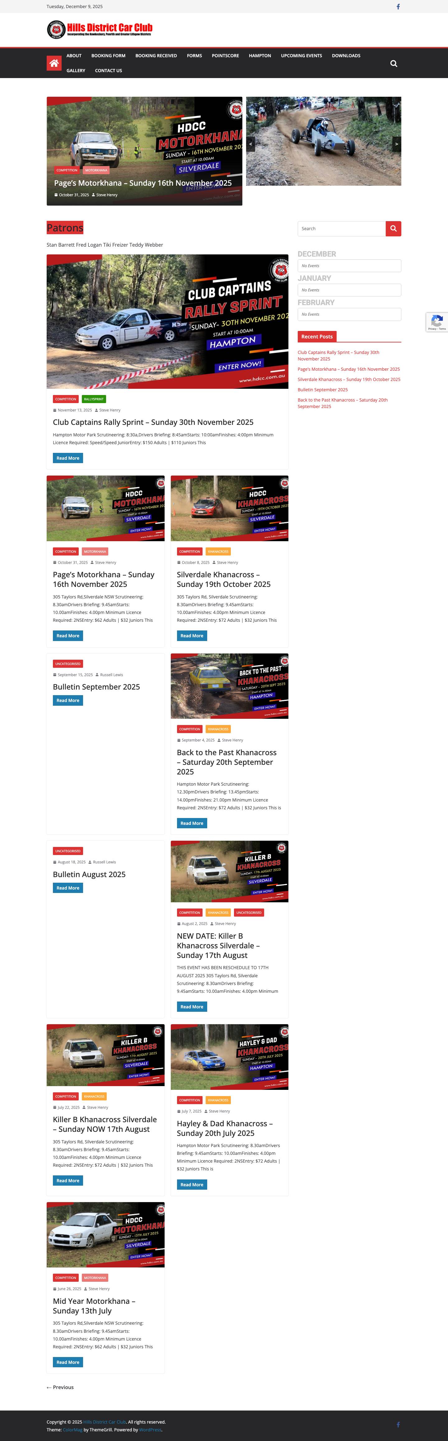 Hills District Car Club – Servicing the Penrith, Hawkesbury and Lithgow Areas - Full Screenshot