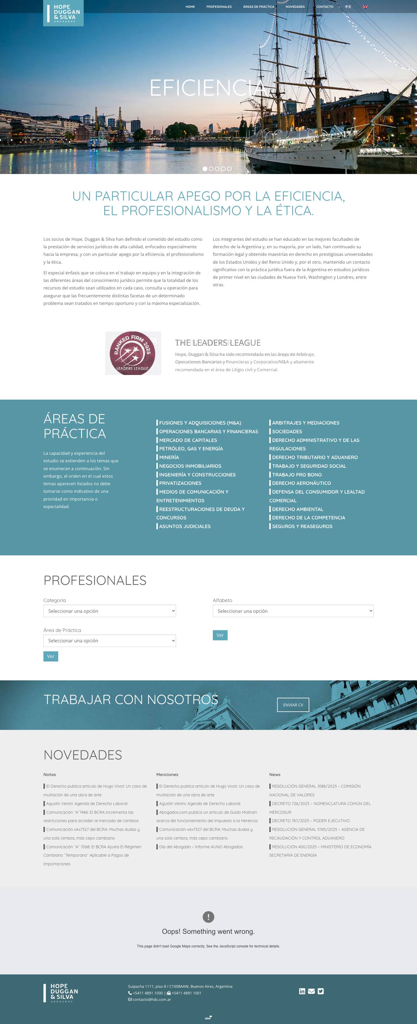 HDS – Hope, Duggan & Silva Abogados - Full Screenshot