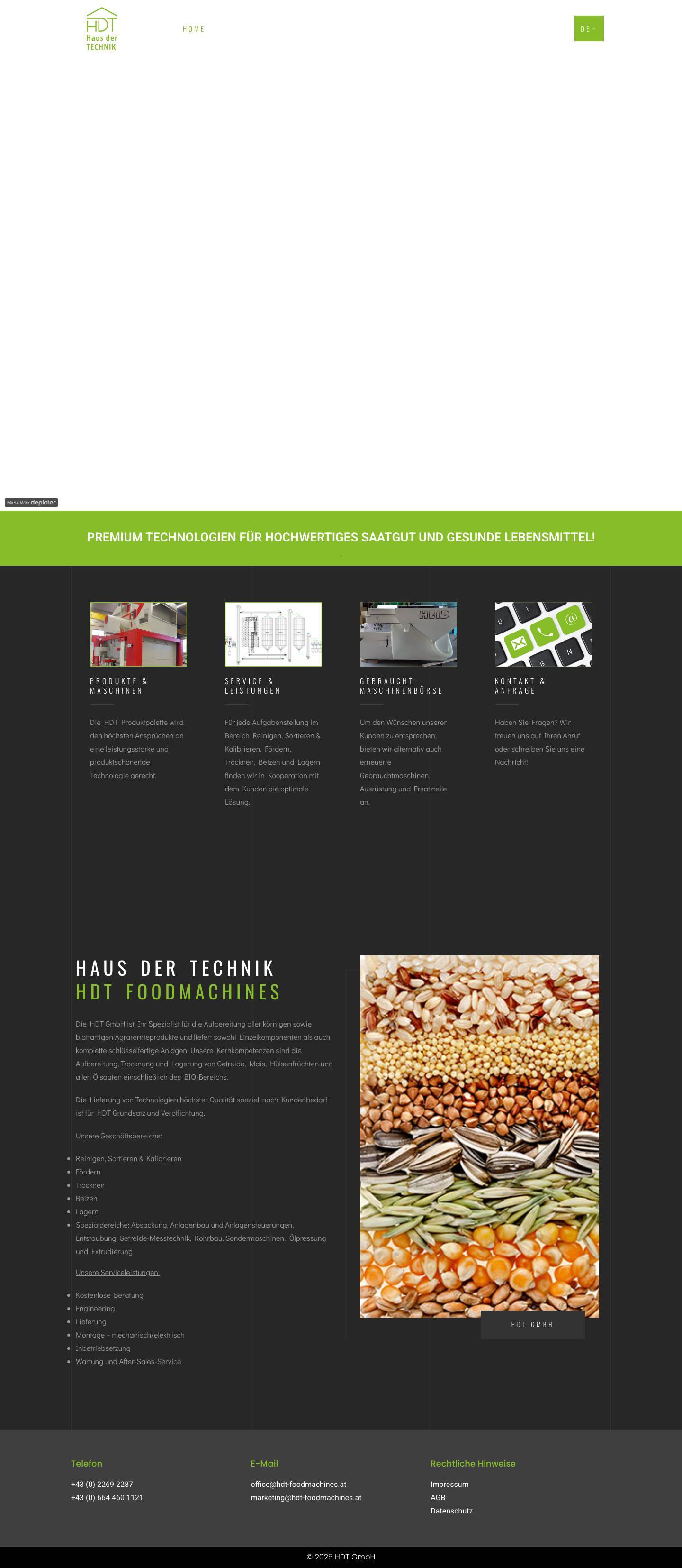 Haus der Technik :: HDT Foodmachines - Full Screenshot