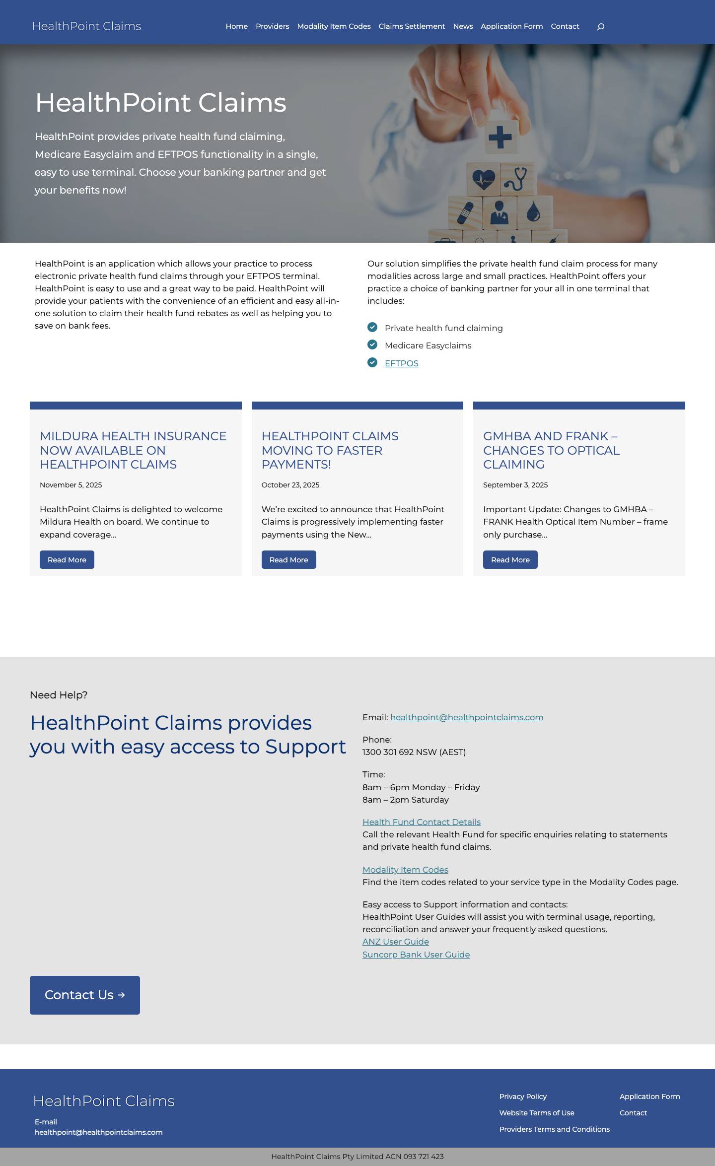 Home - HealthPoint - Full Screenshot