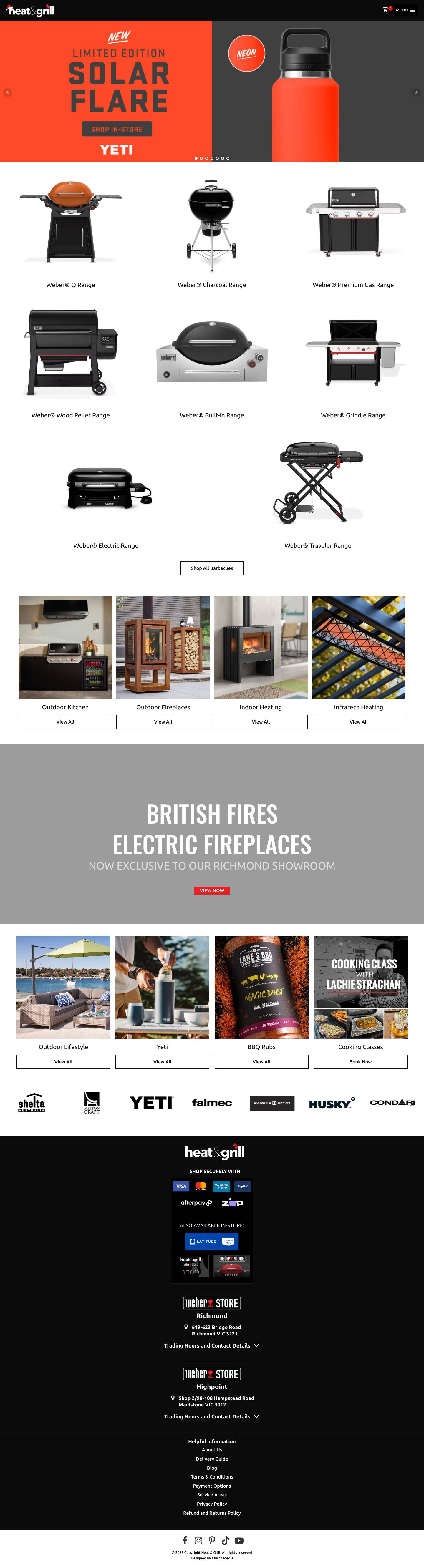 BBQ Store for all Weber BBQ Accessories | Heat & Grillclock-omap-markerphonefacebookyoutube-playinstagrampinterest-penvelope-open-ocartcrosschevron-uptiktok - Full Screenshot