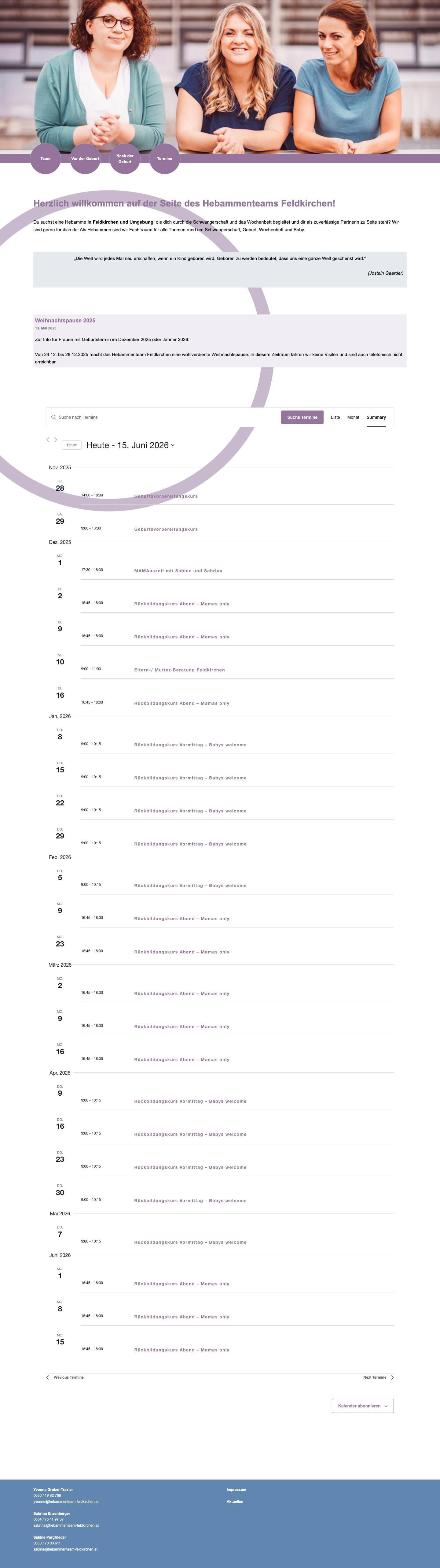 Hebammenteam-Feldkirchen - Hebammenteam FeldkirchenHebammenteam Feldkirchen - Full Screenshot