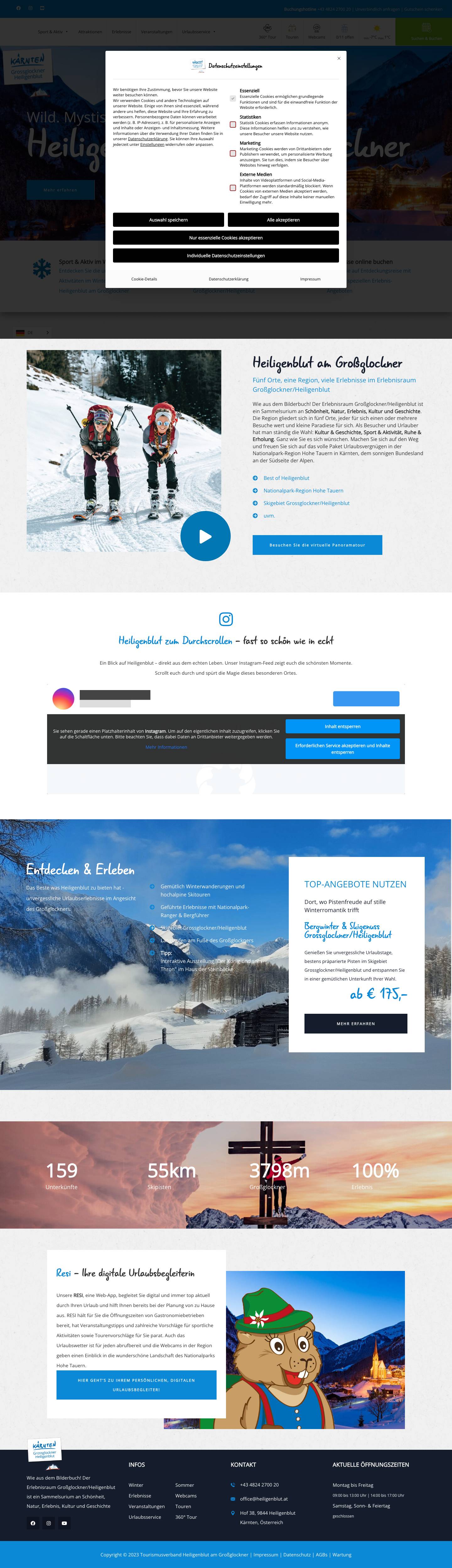 Heiligenblut am Großglockner | Urlaub & Ferien - Full Screenshot