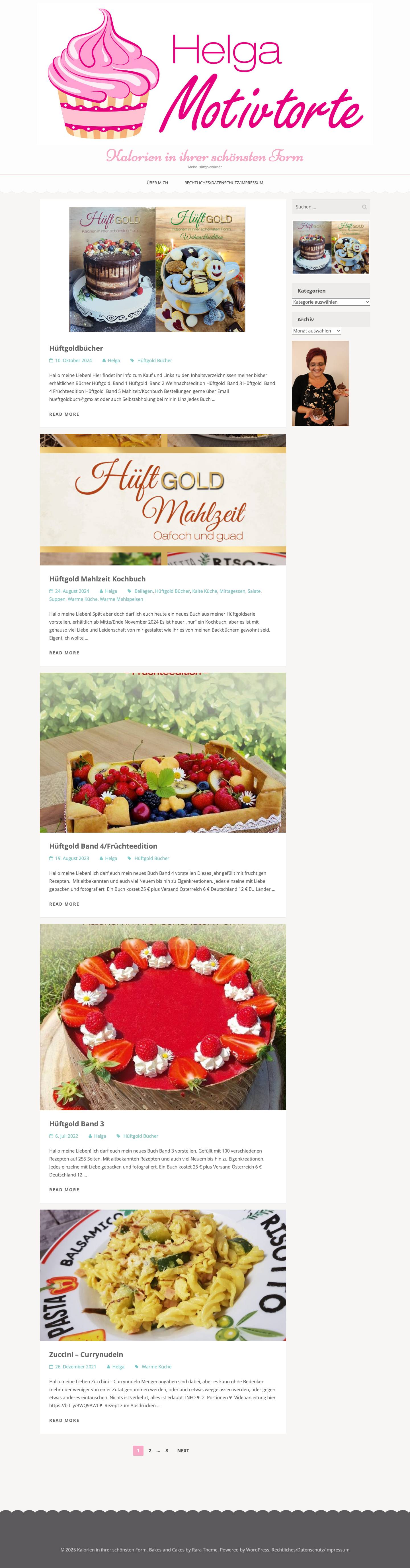 Kalorien in ihrer schönsten Form – Meine Hüftgoldbücher - Full Screenshot