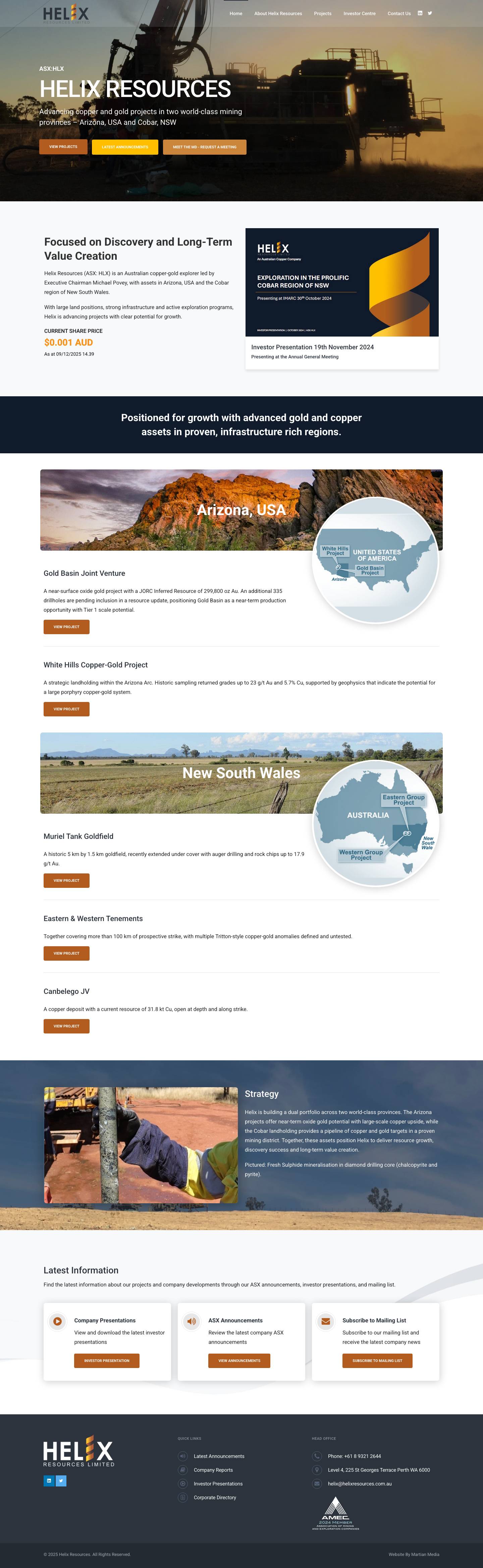 Helix Resources - Full Screenshot