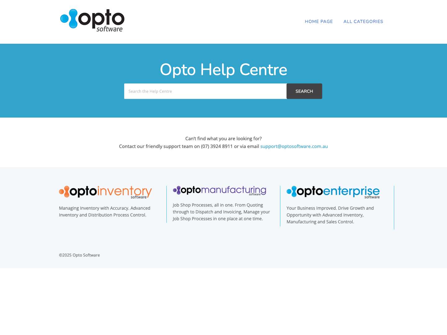 Opto Software Help Centre – Help documents for Opto - Full Screenshot