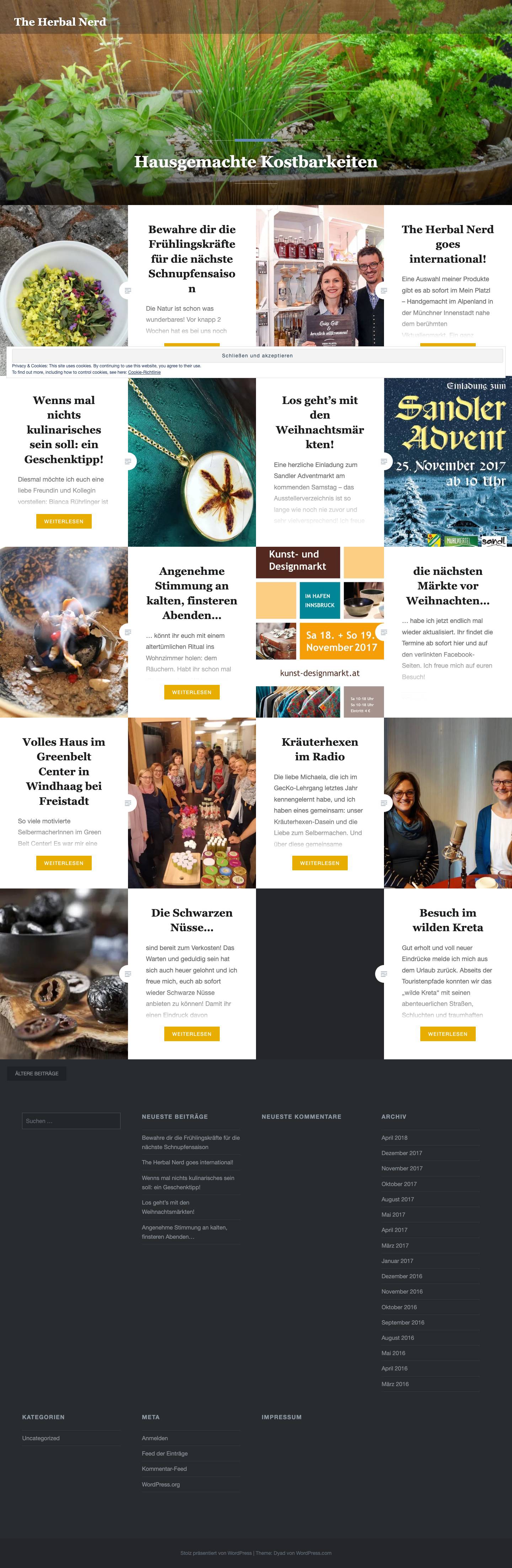 The Herbal Nerd – Hausgemachte Kostbarkeiten - Full Screenshot