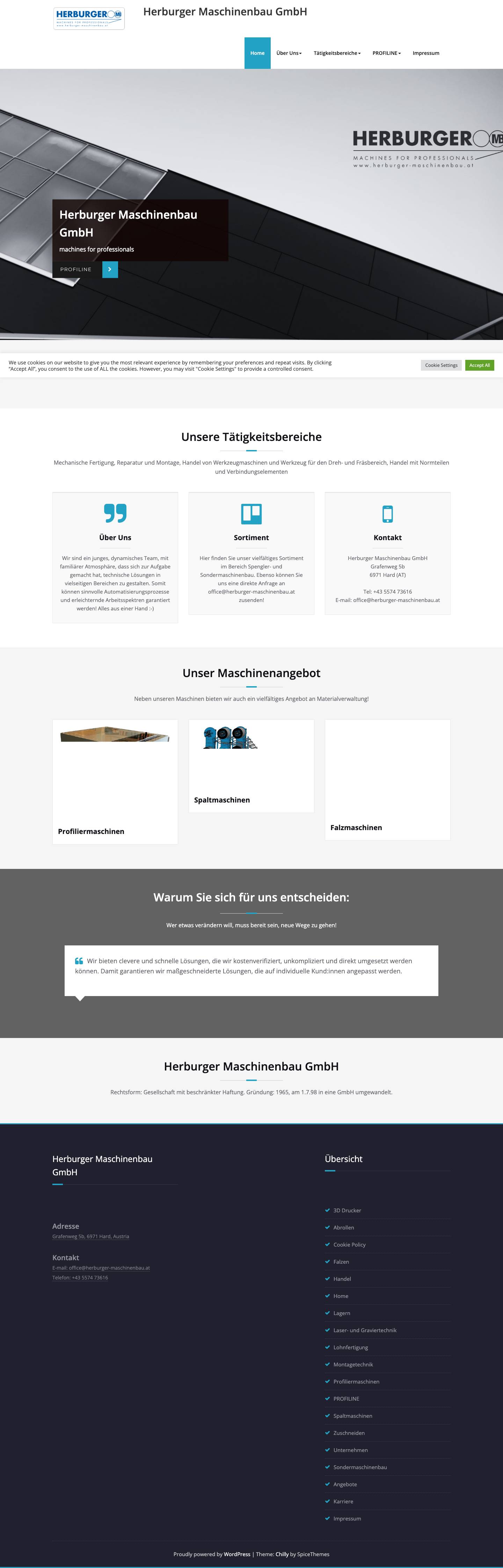 Herburger Maschinenbau GmbH - Full Screenshot