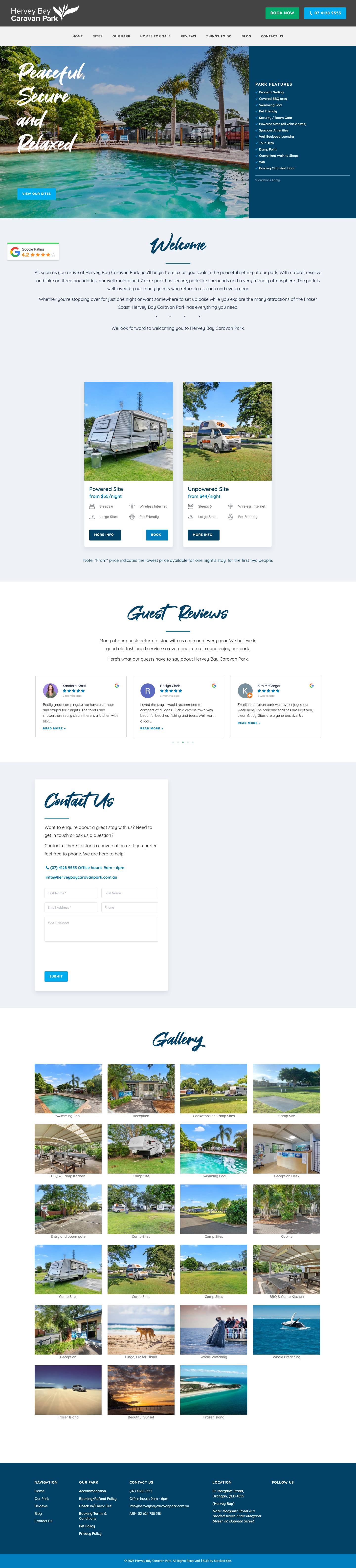 Hervey Bay Caravan Park - Peaceful Camp for The Family in Queensland - Full Screenshot