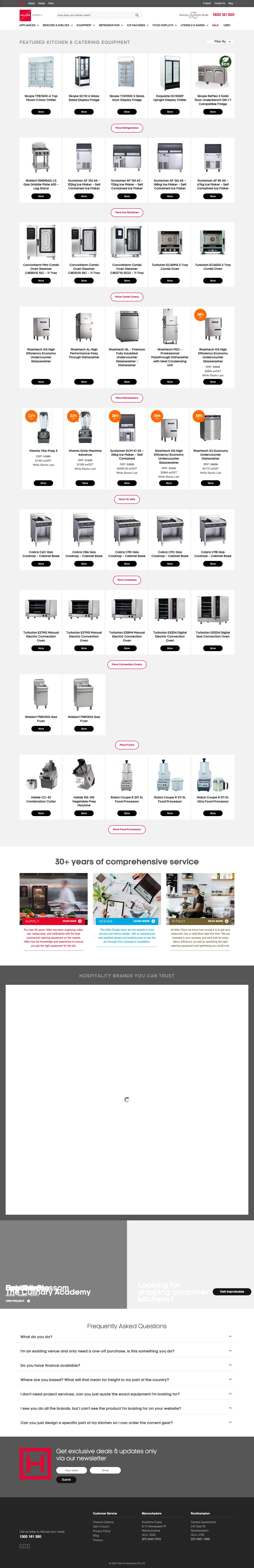 Hiller | Catering Equipment, Hospitality Design & Fitout Sunshine Coast – - Full Screenshot