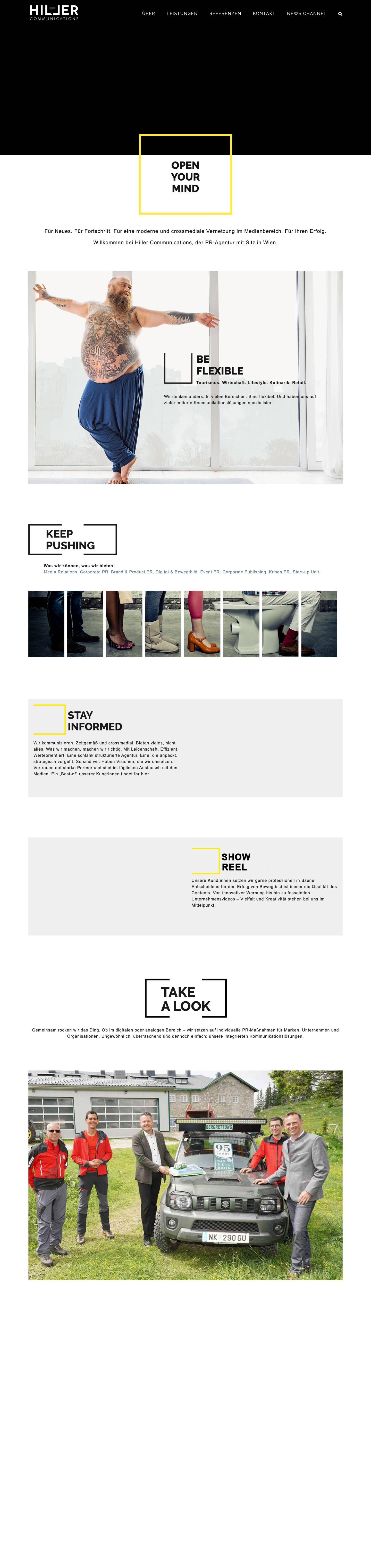 Hiller Communications - PR Agentur mit Sitz in Wien - Full Screenshot