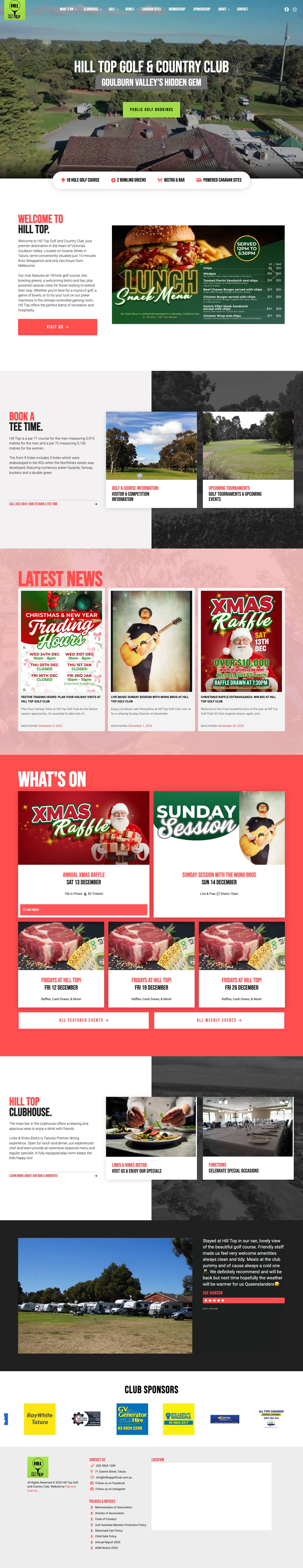 Hill Top Golf & Country Club - Goulburn Valley's Hidden Gem - Full Screenshot