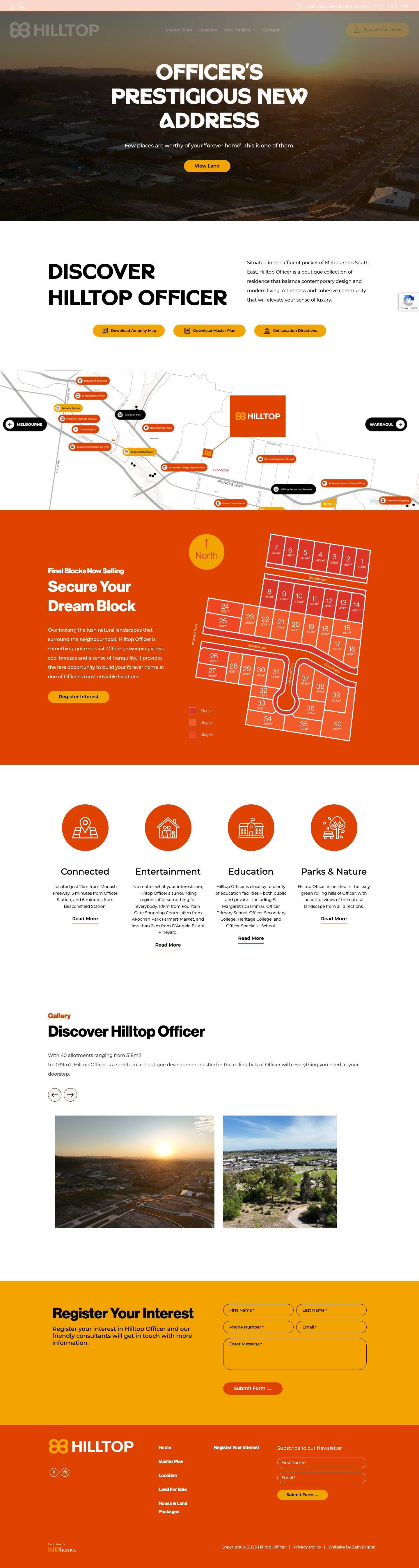 Hilltop Officer - Boutique Land Development in OfficerPreviousNextPreviousNext - Full Screenshot