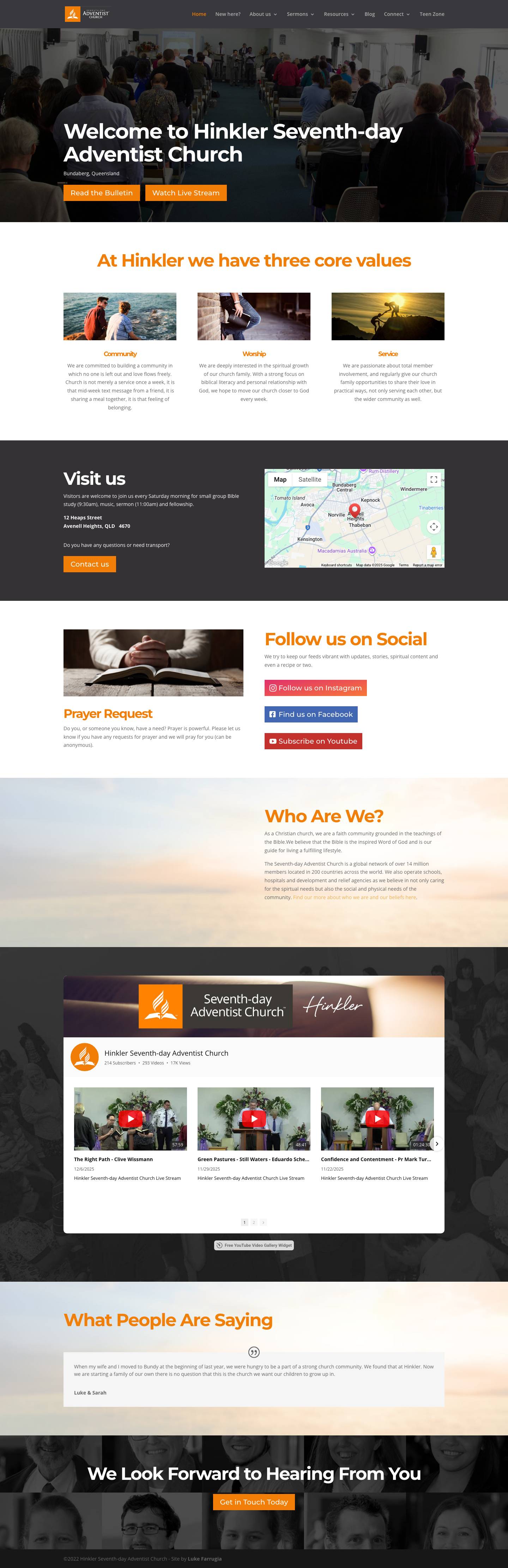 Hinkler Seventh-day Adventist Church | Bundaberg - Full Screenshot