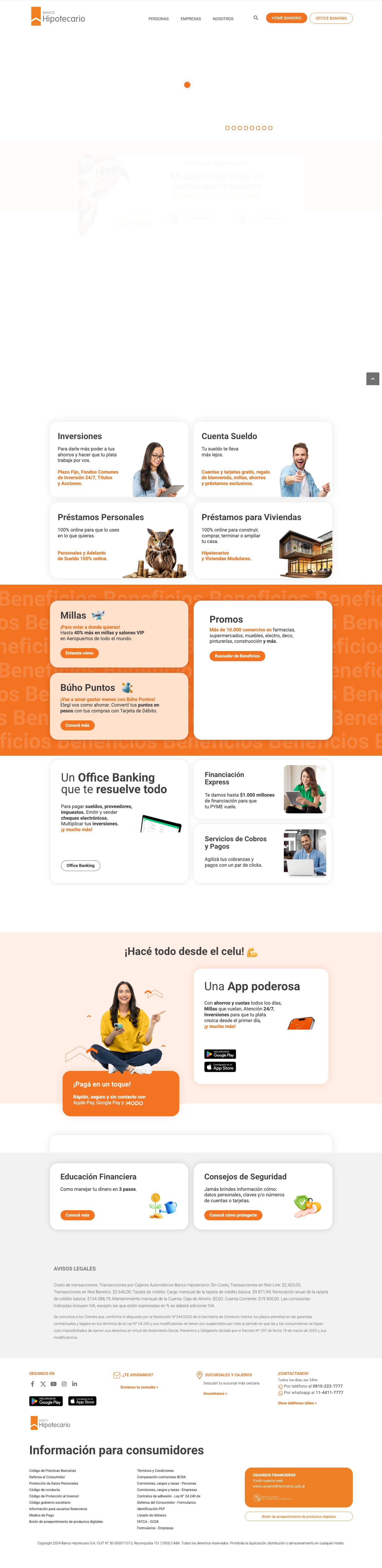 Banco Hipotecario - Full Screenshot